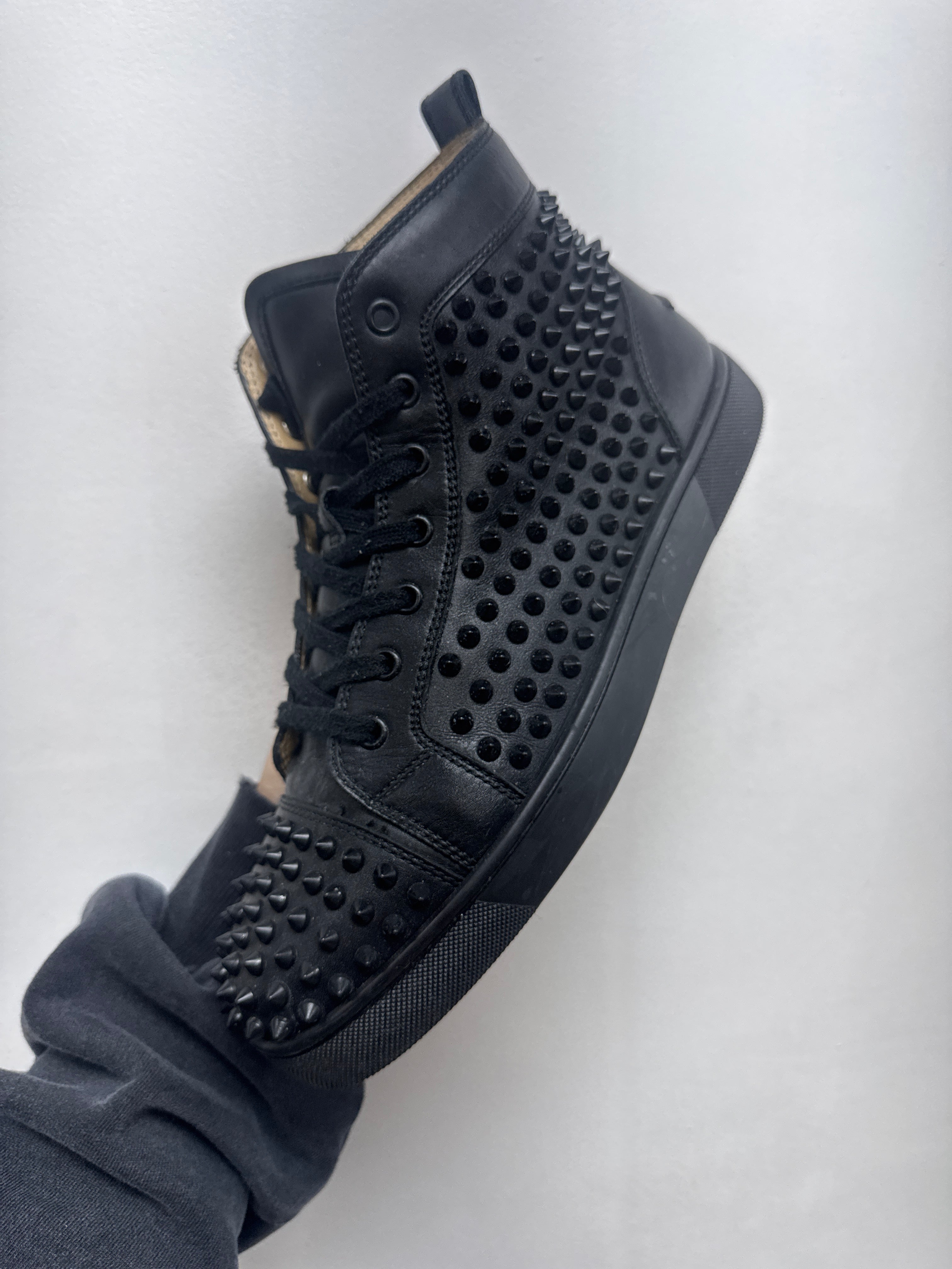 Christian Louboutin Black Spike Sneakers