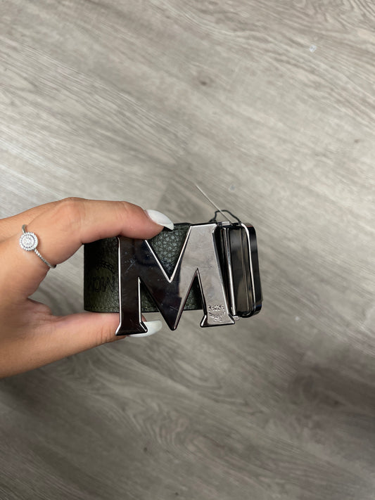 MCM Monogram Belt Olive Used