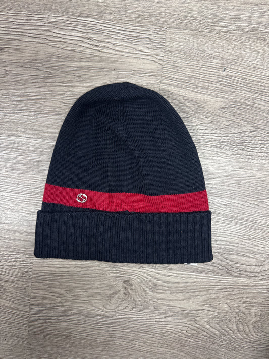 Gucci Black Red Beanie Used OS N/A