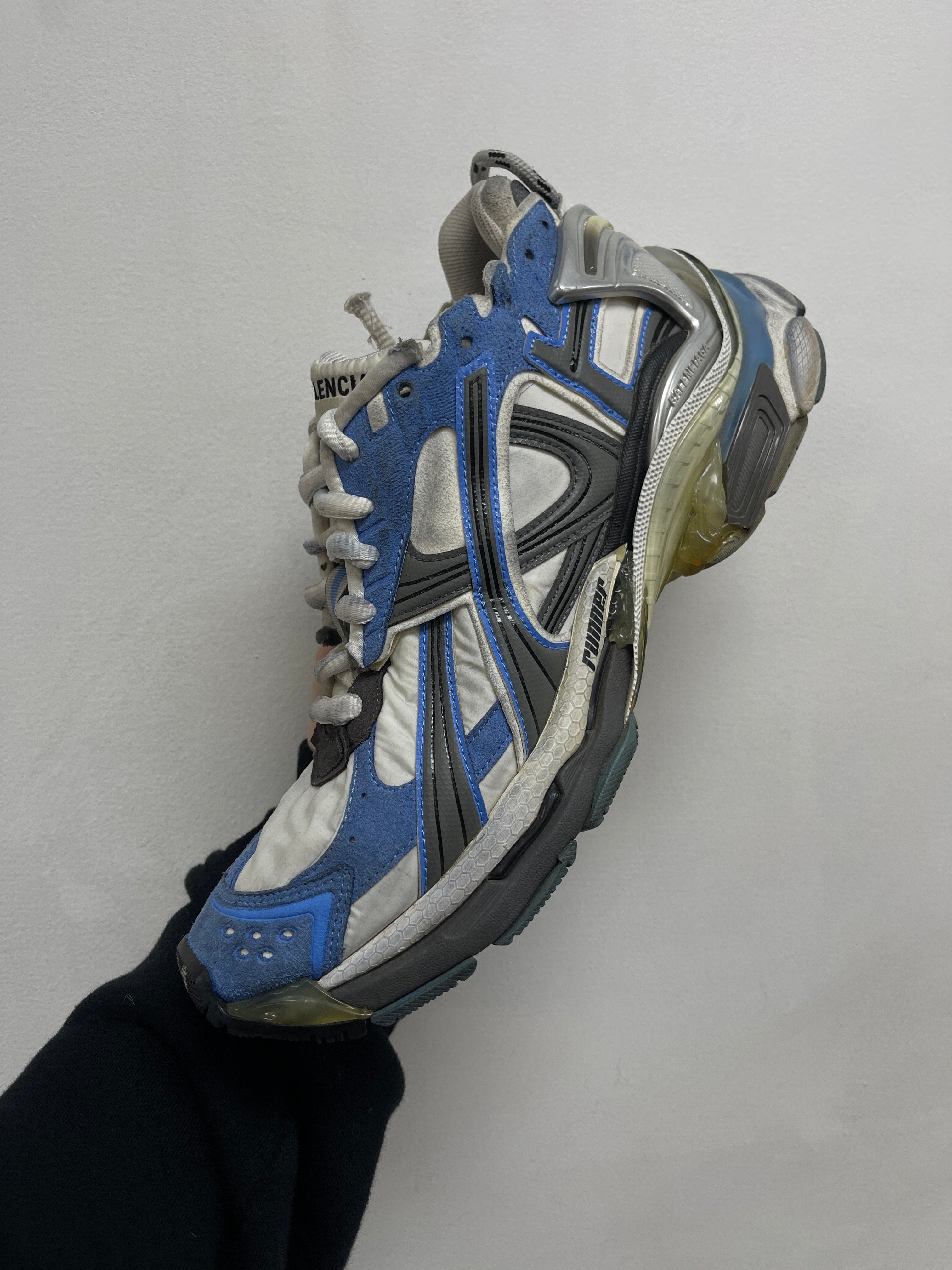 Balenciaga Blue Grey Runner Sneakers