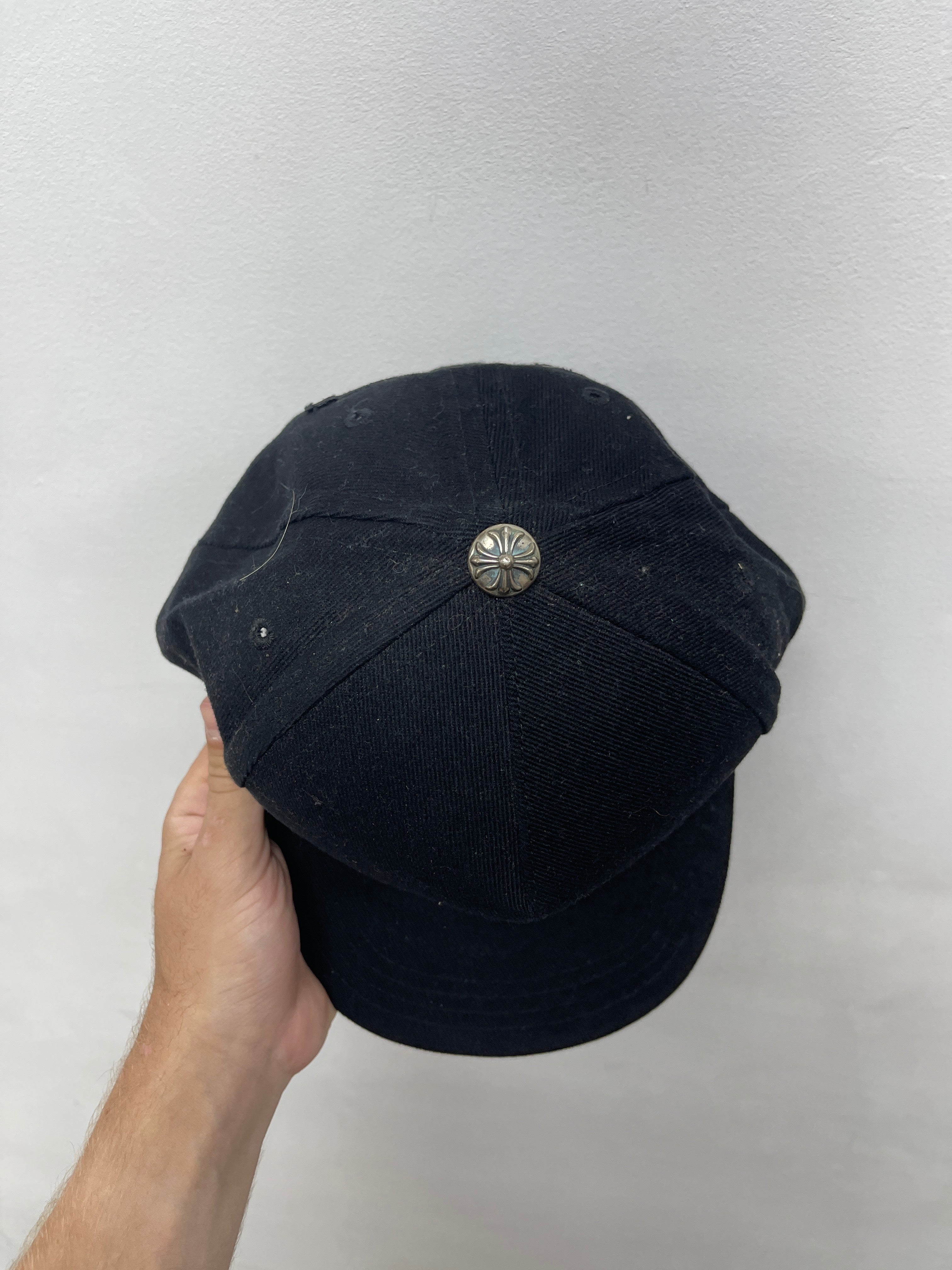 Chrome  Hearts Black Vertical Logo Hat