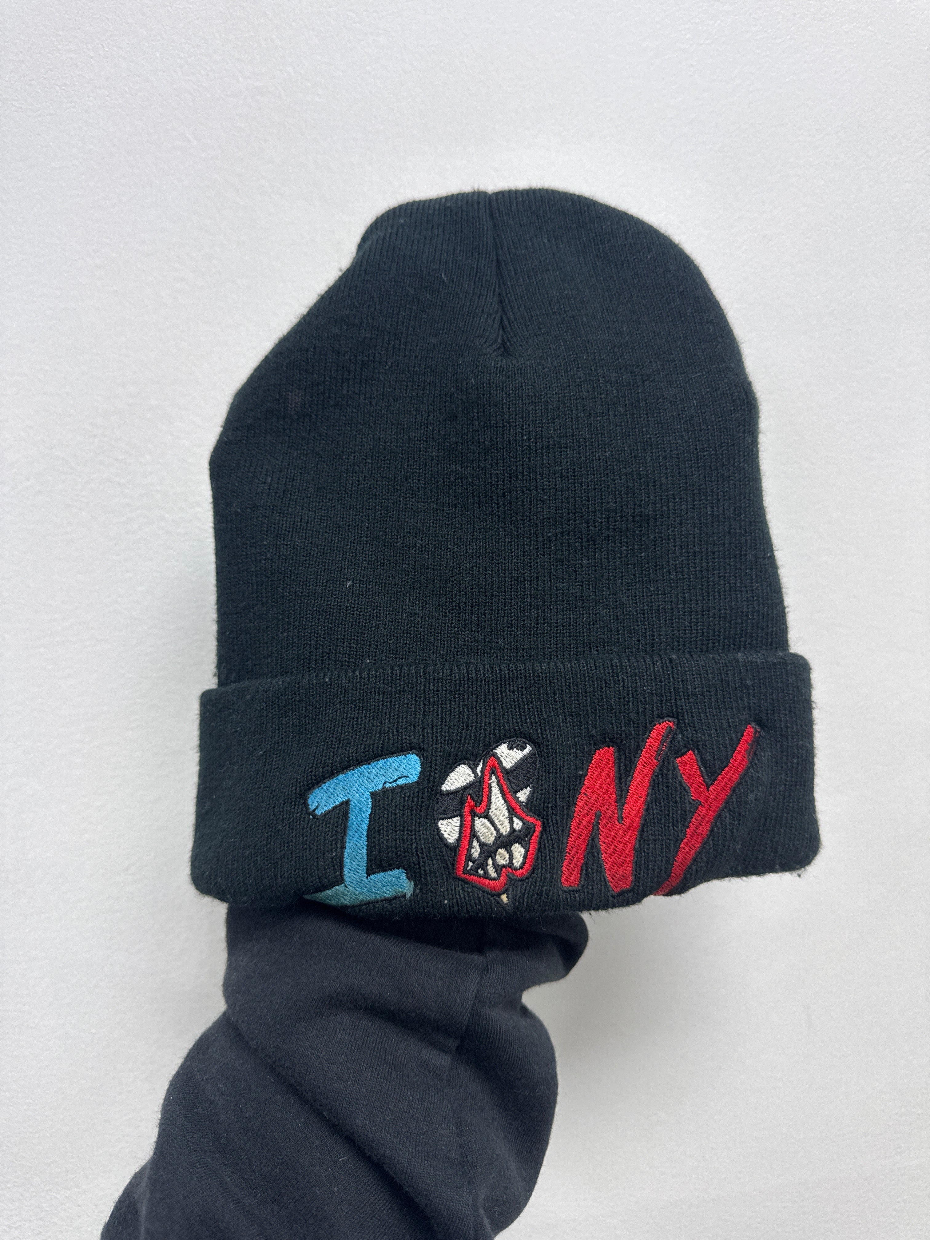 Chrome Hearts Black I Love NY Beanie