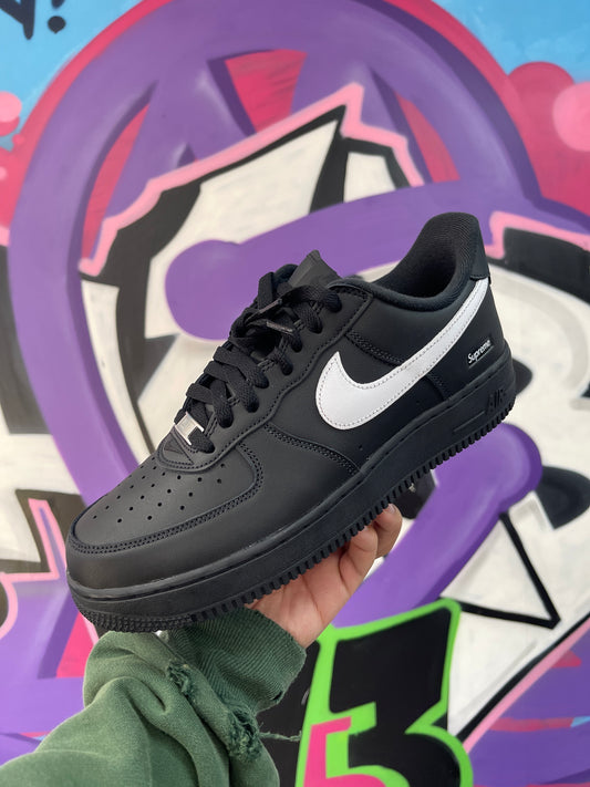 Supreme Nike AF1 Black White Sneakers