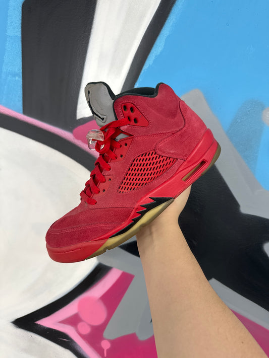 Jordan 5 Red Suede Used No Box