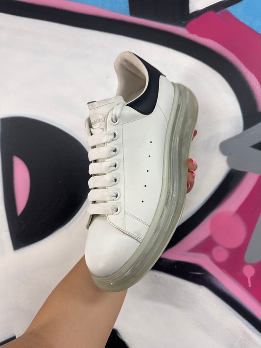 Alexander McQueen White Black Sneakers  Used 10 No Box