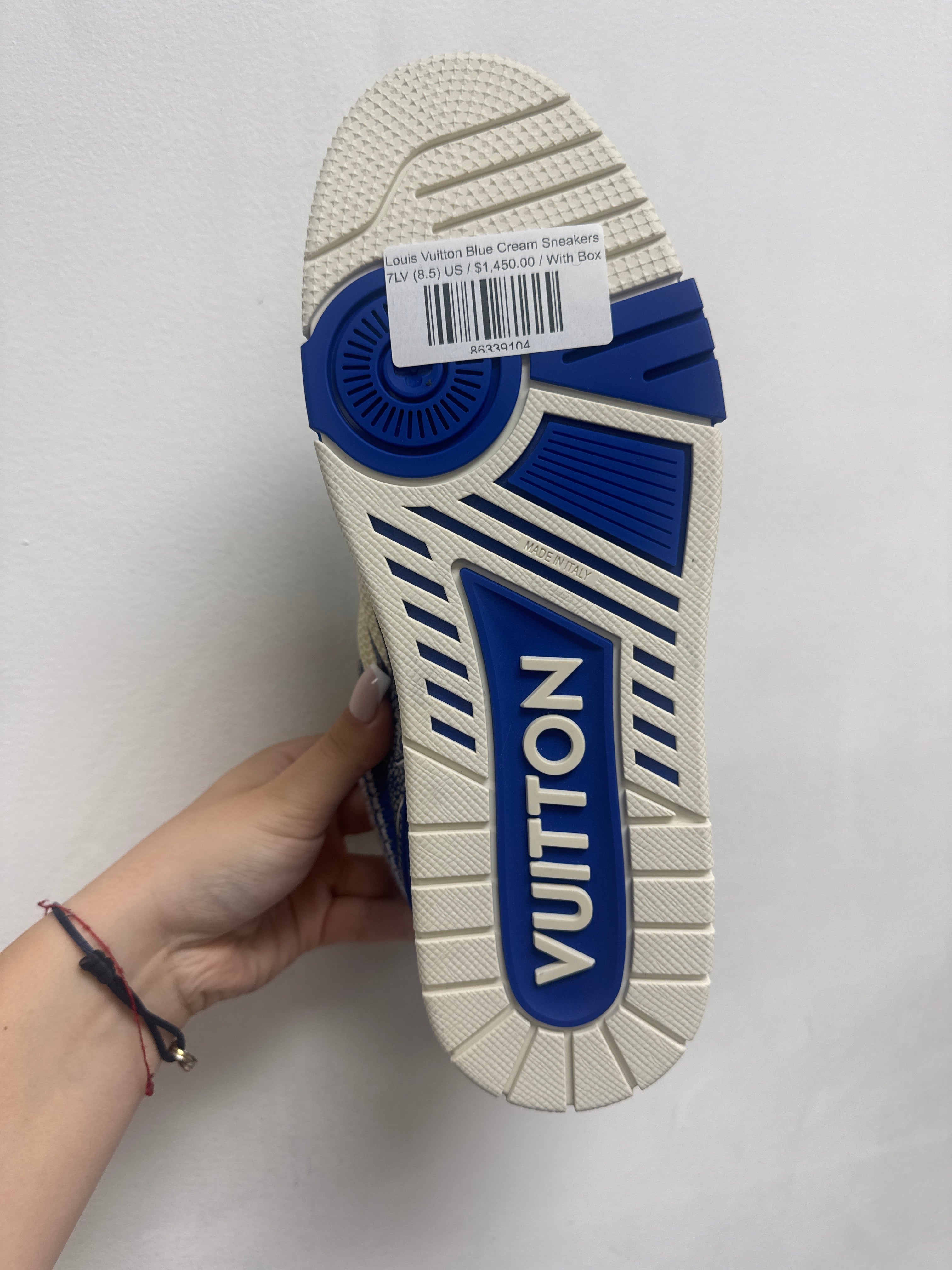 Louis Vuitton Blue Cream Sneakers