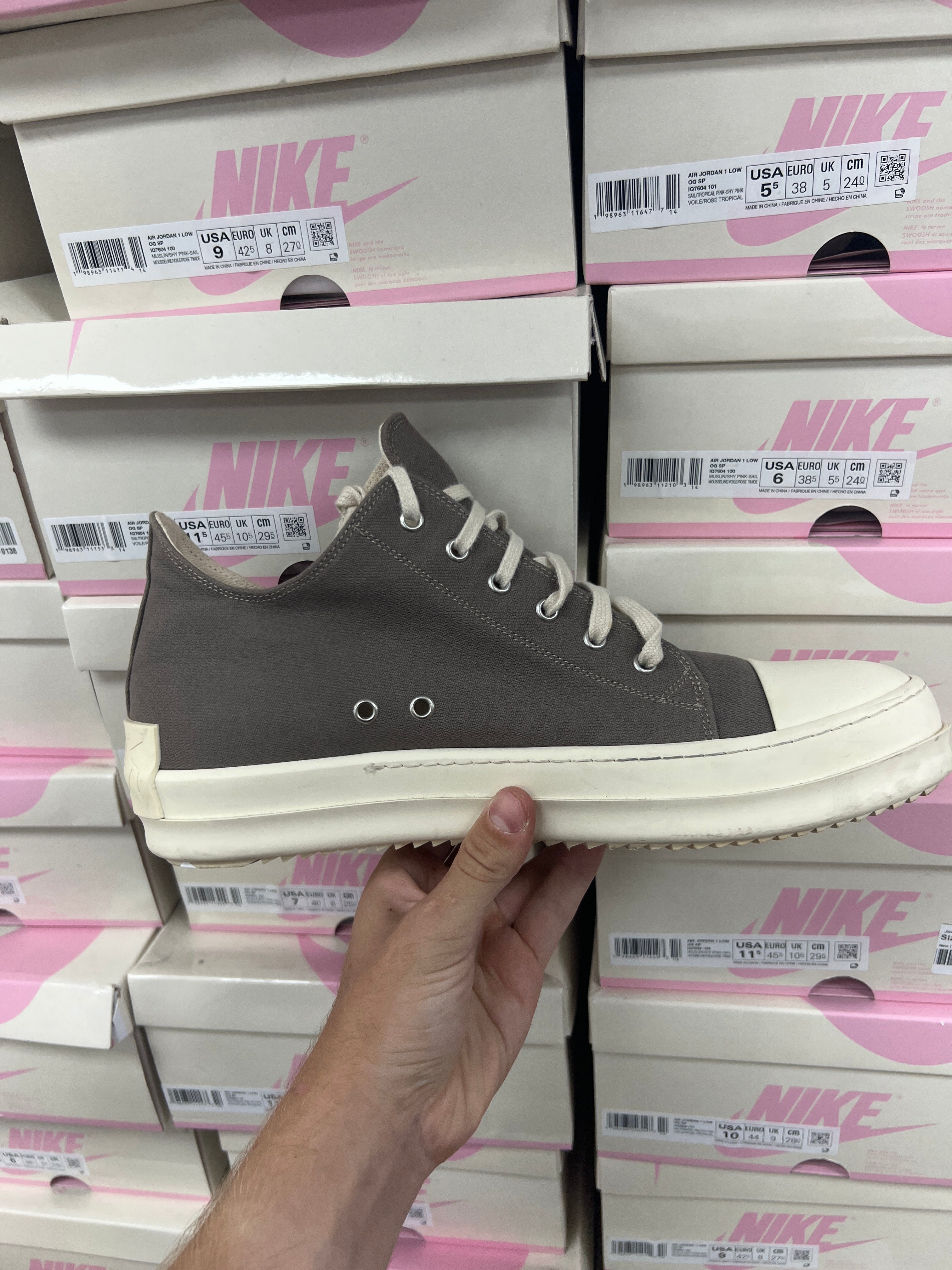 Rick Owens Dust & Milk 'DRKSHDW' Porterville Ramone Low Sneakers