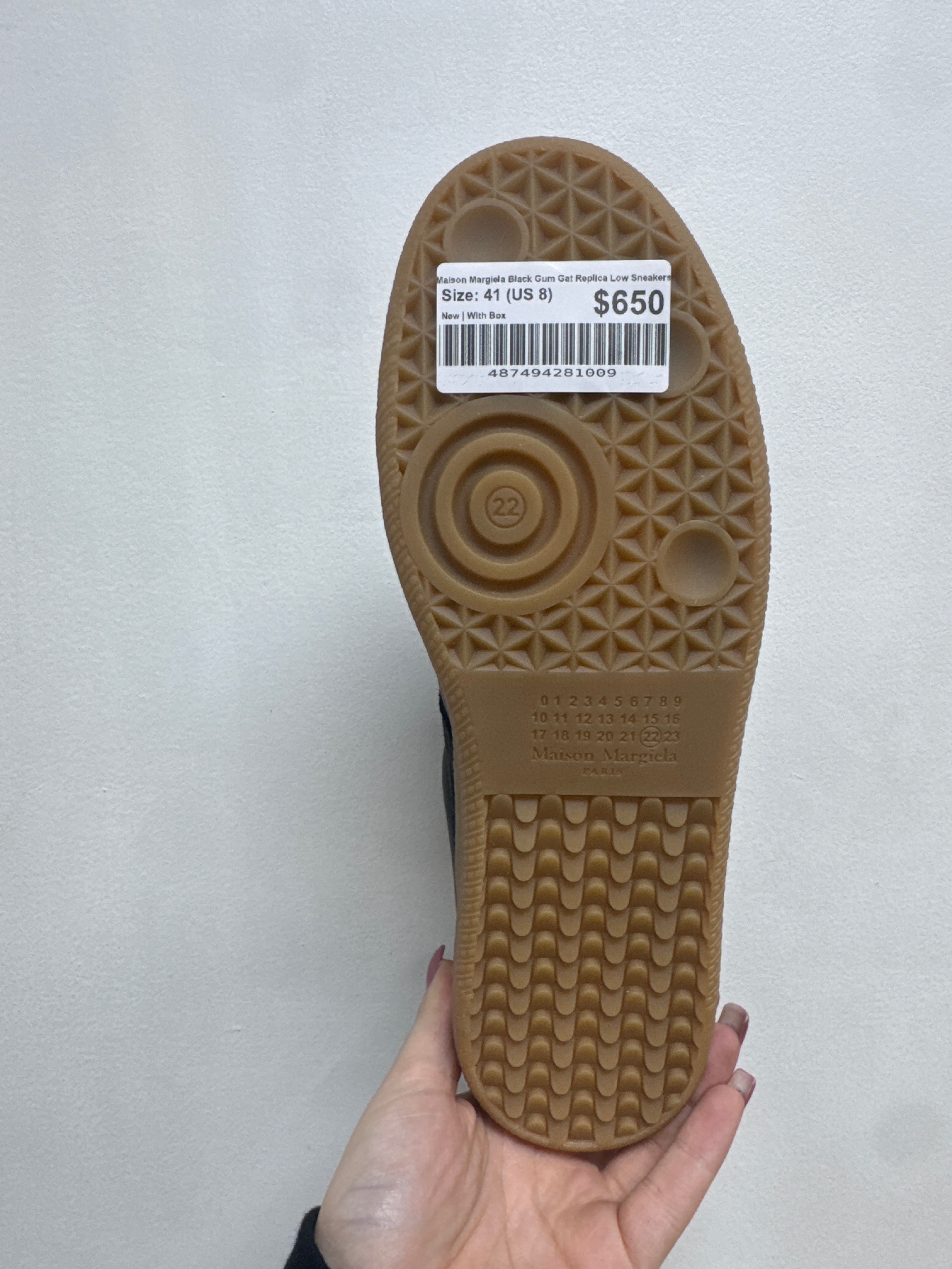 Maison Margiela Black Gum Gat Replica Low Sneakers
