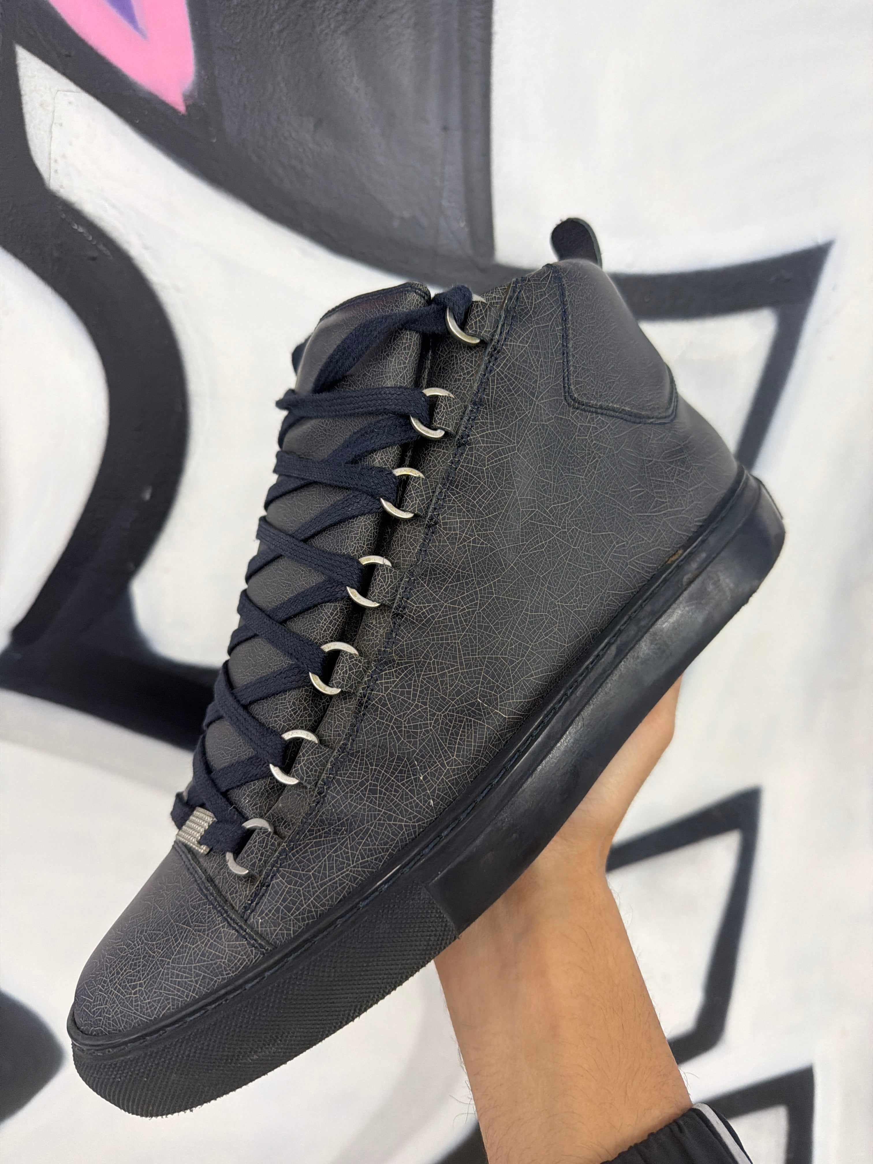 Balenciaga Navy Arena Sneakers