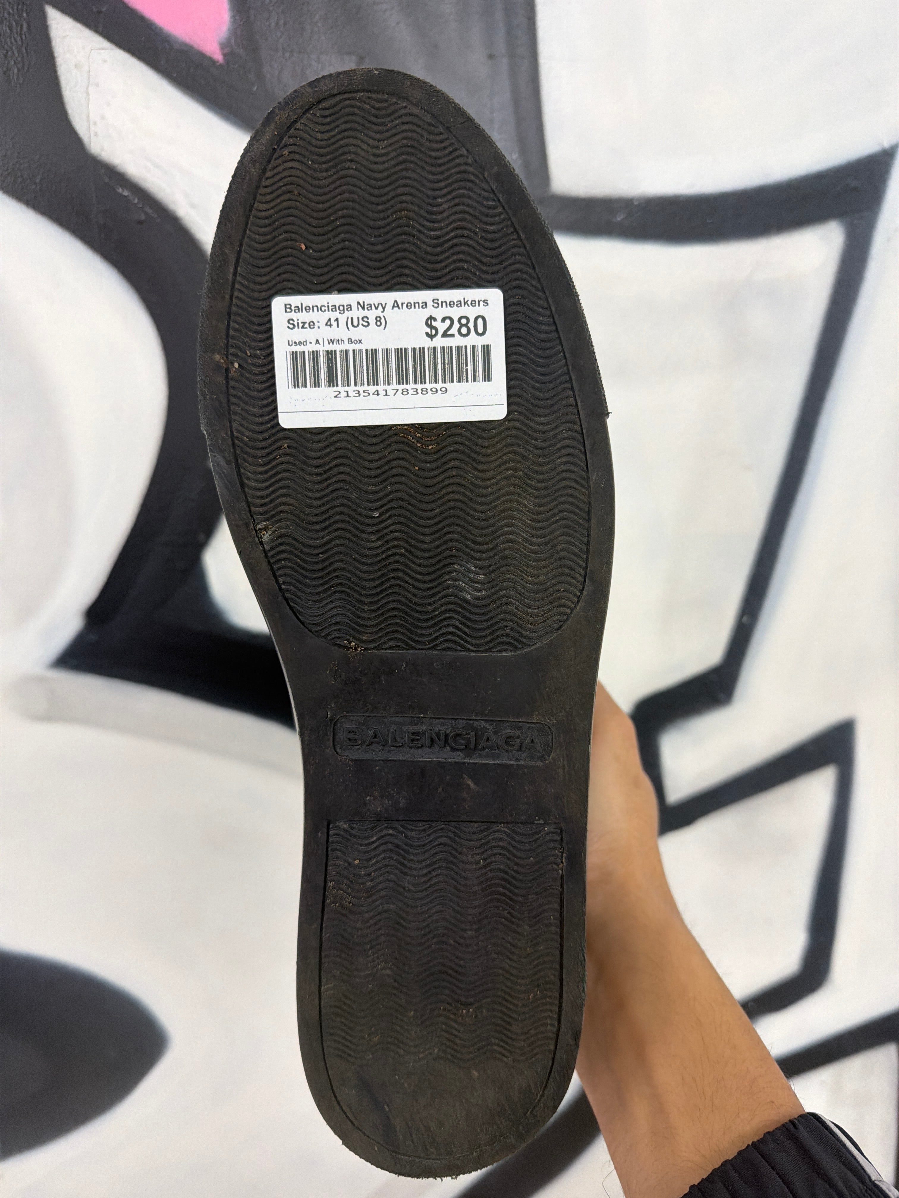 Balenciaga Navy Arena Sneakers