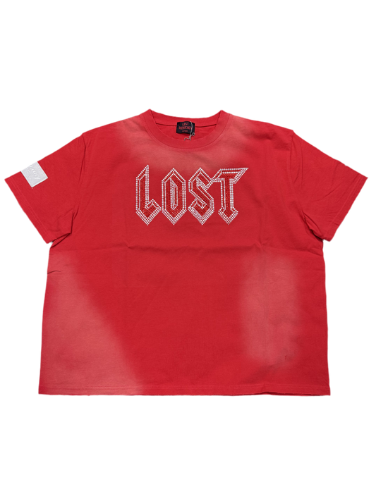 Lost Intricacy Red Rhinestone Tee