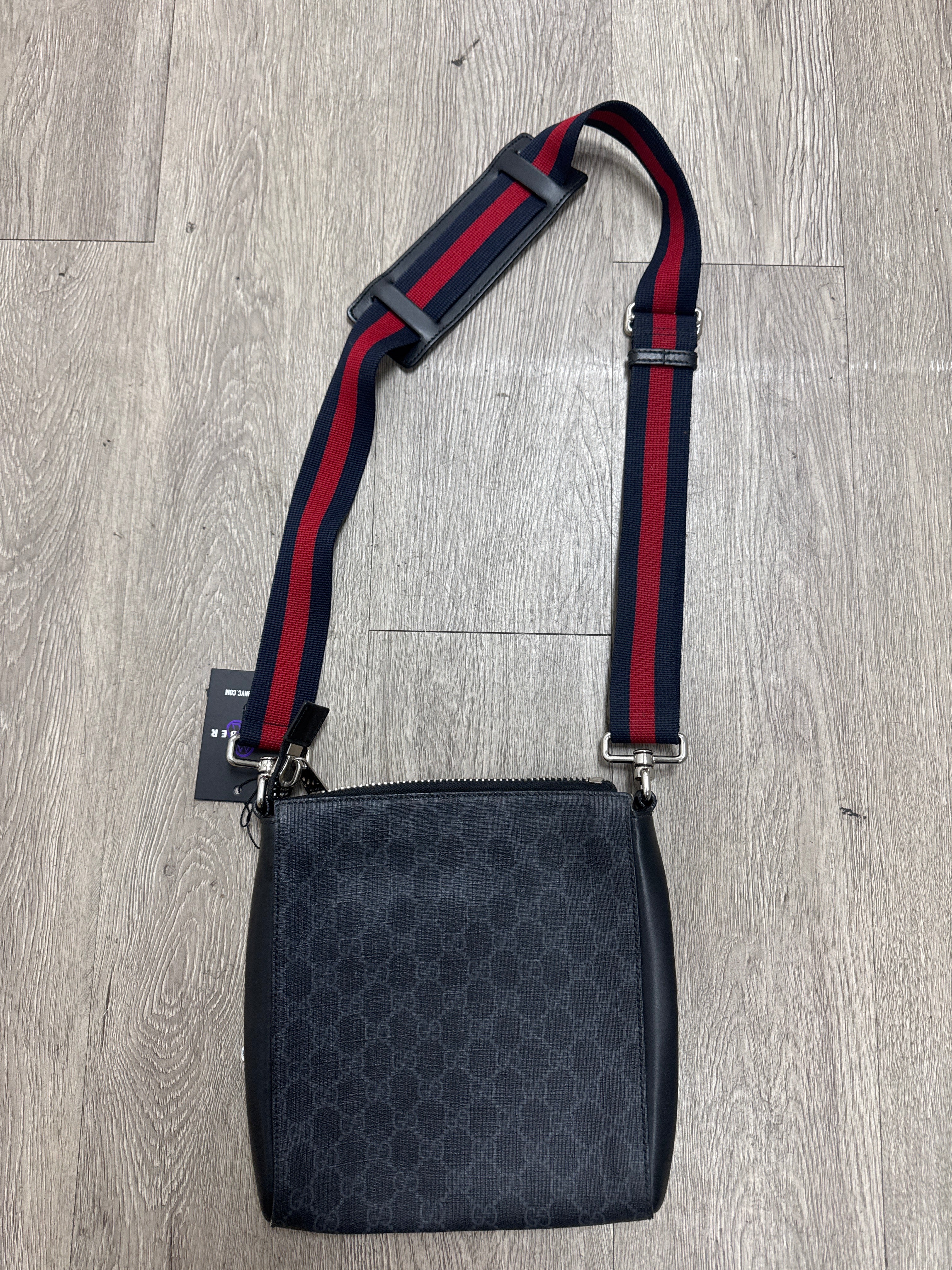 Gucci Black GG Supreme Messenger Bag
