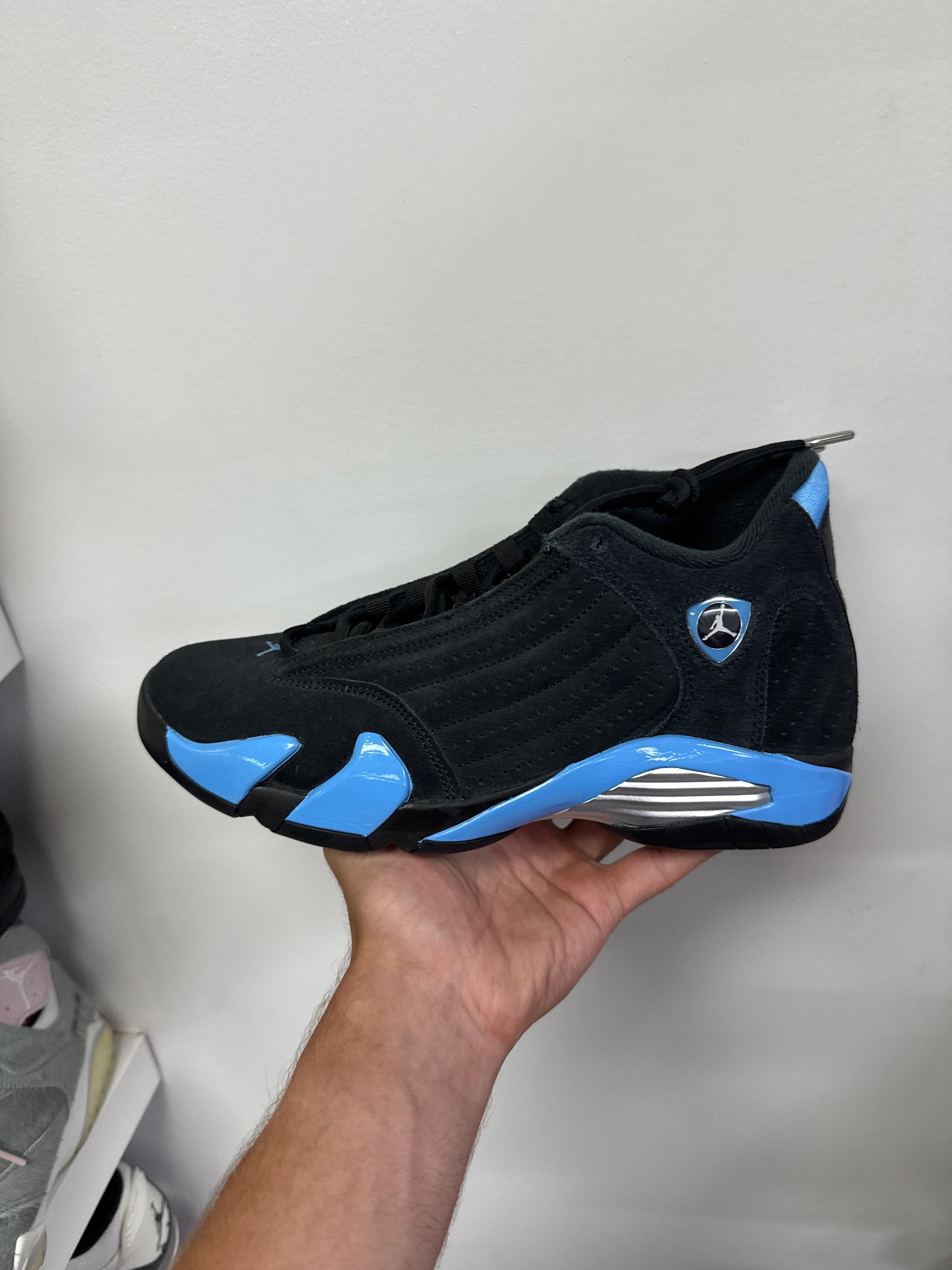 Jordan 14 UNC Black Sneakers