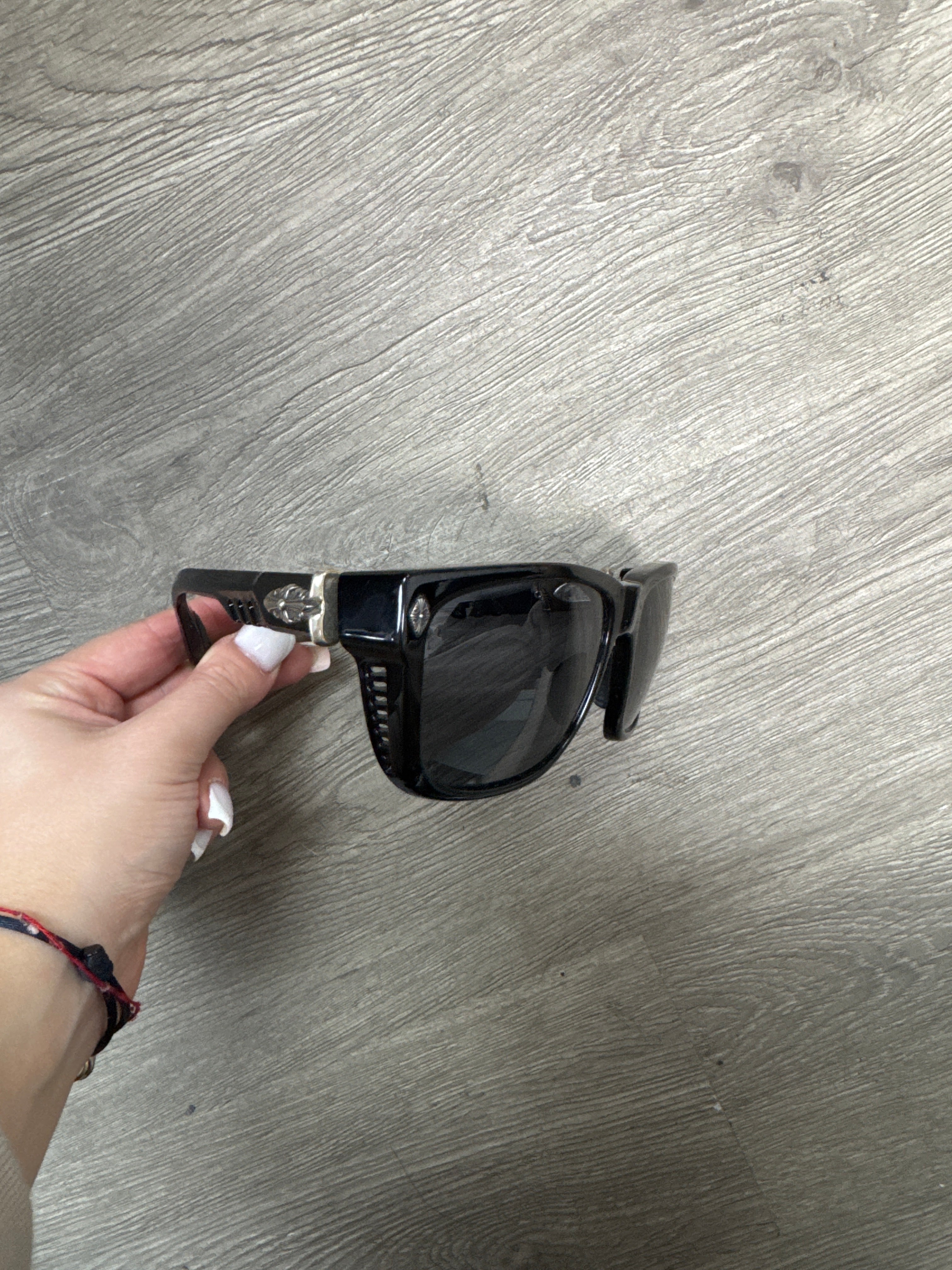Chrome Hearts Disco Stick Shades Black Used With Case