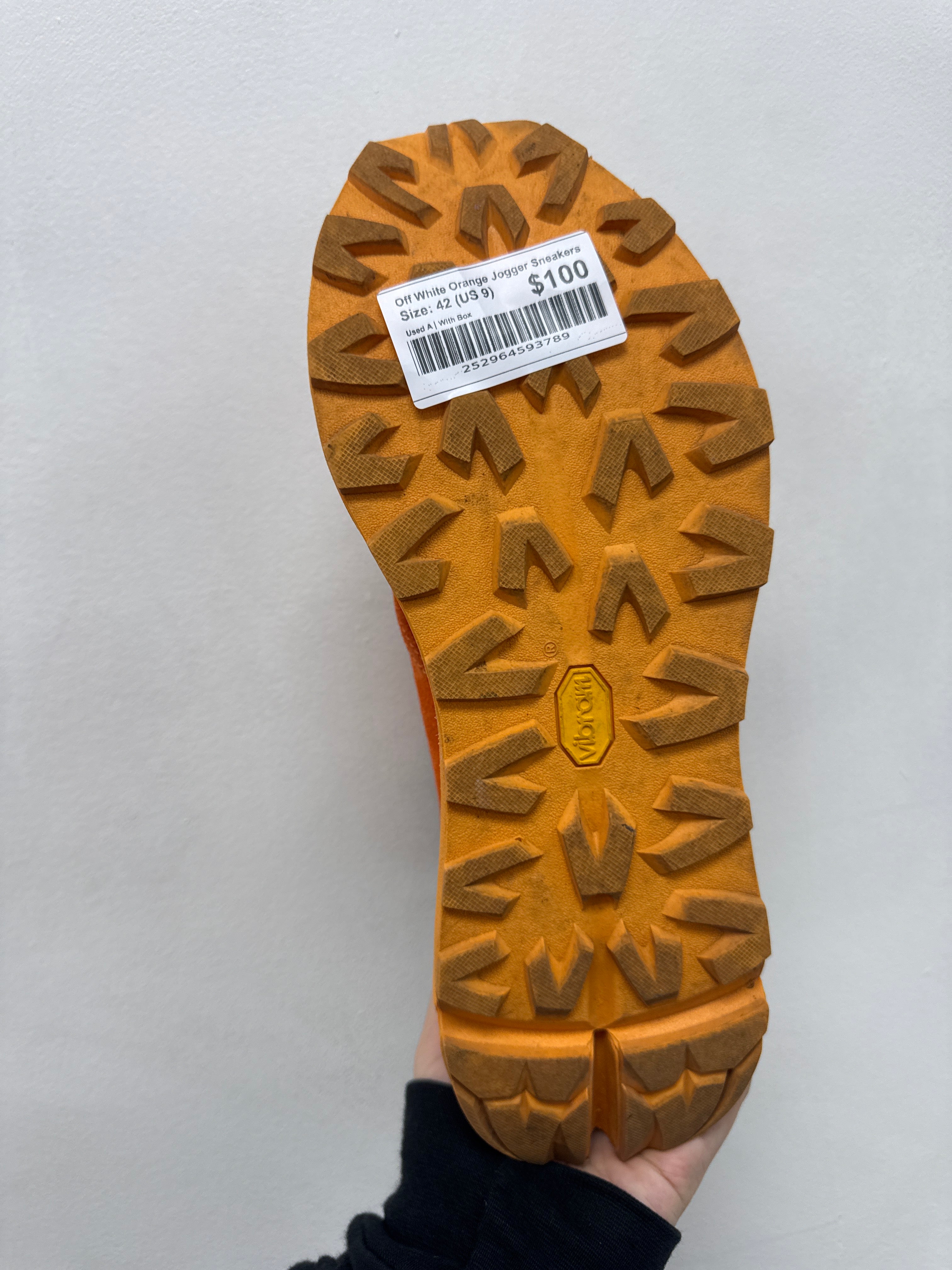 Off White Orange Jogger Sneakers