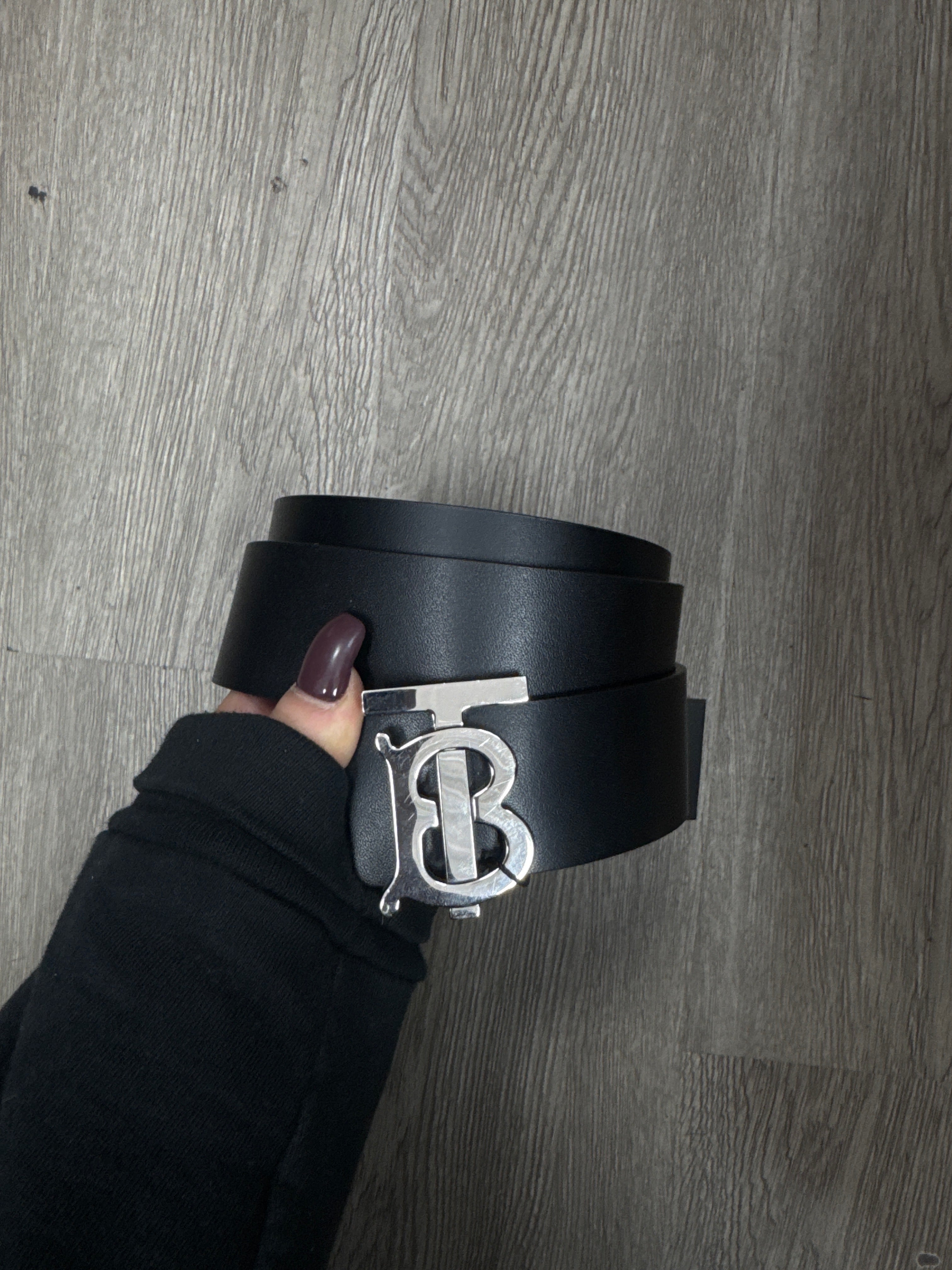 Burberry Black TB Buckle (85-34) Belt
