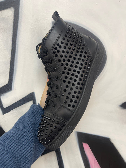 Christian Louboutin Black Spiked Sneakers