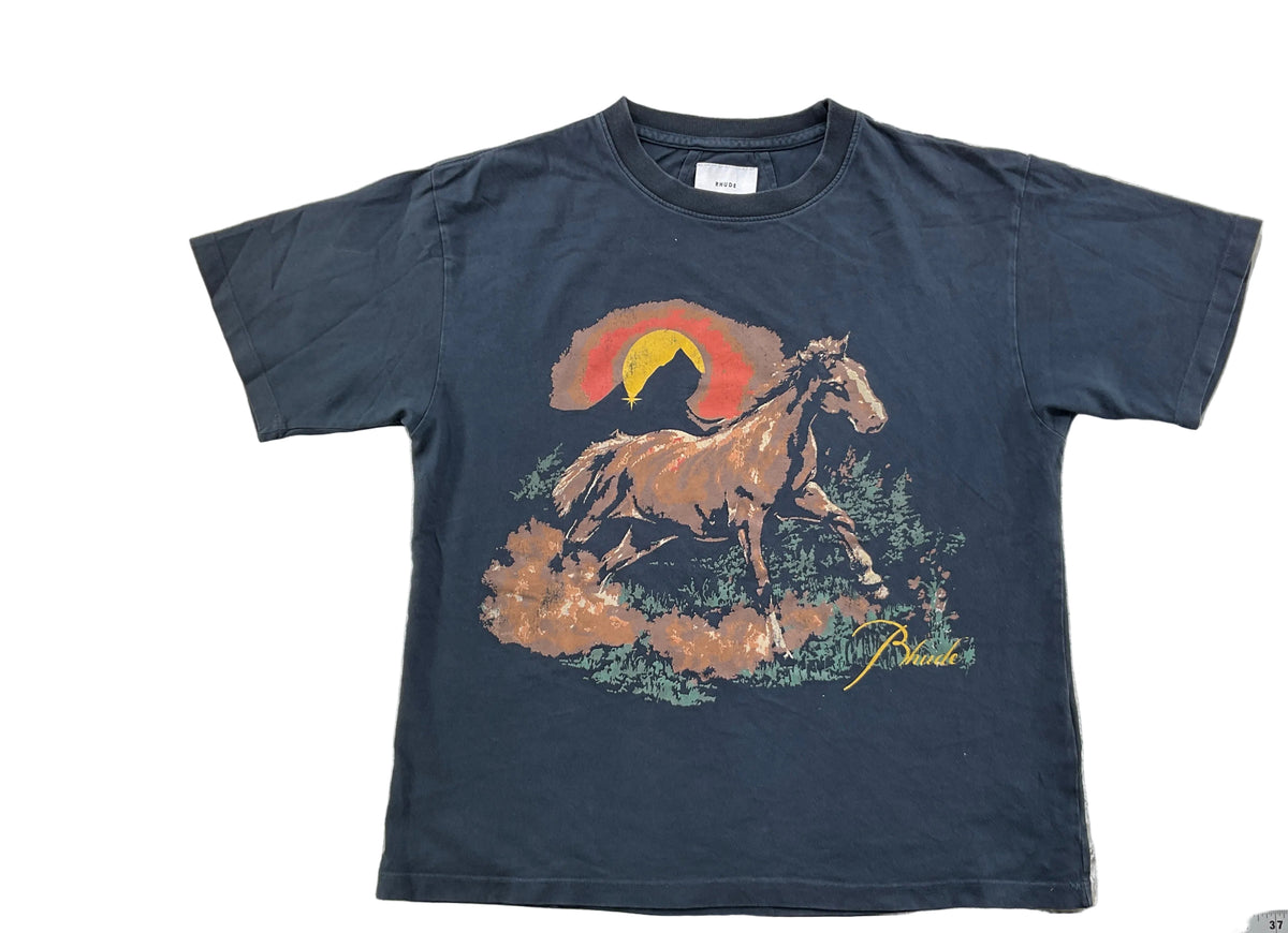 Rhude Tee Navy Orange