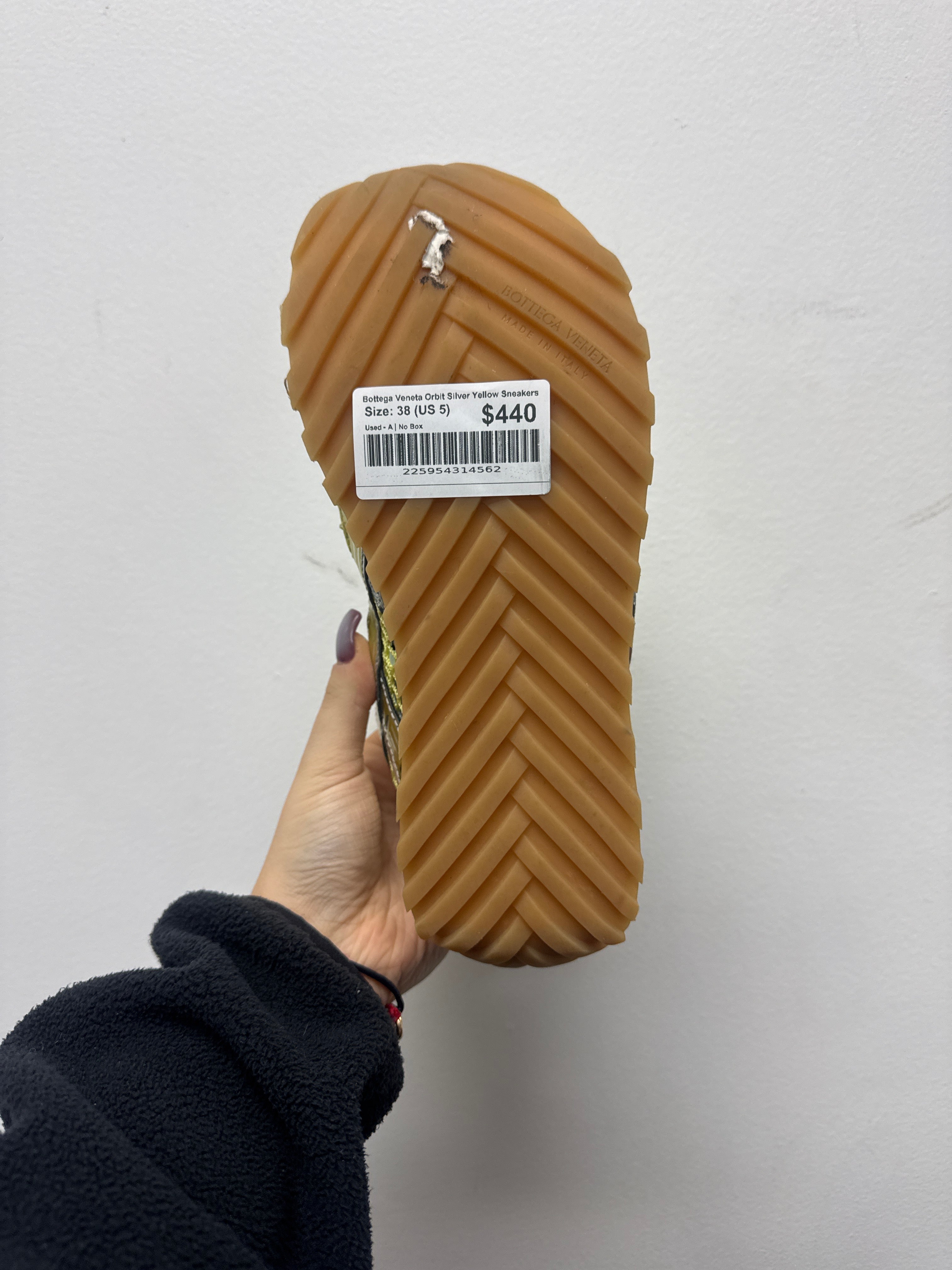 Bottega Veneta Orbit Silver Yellow Sneakers