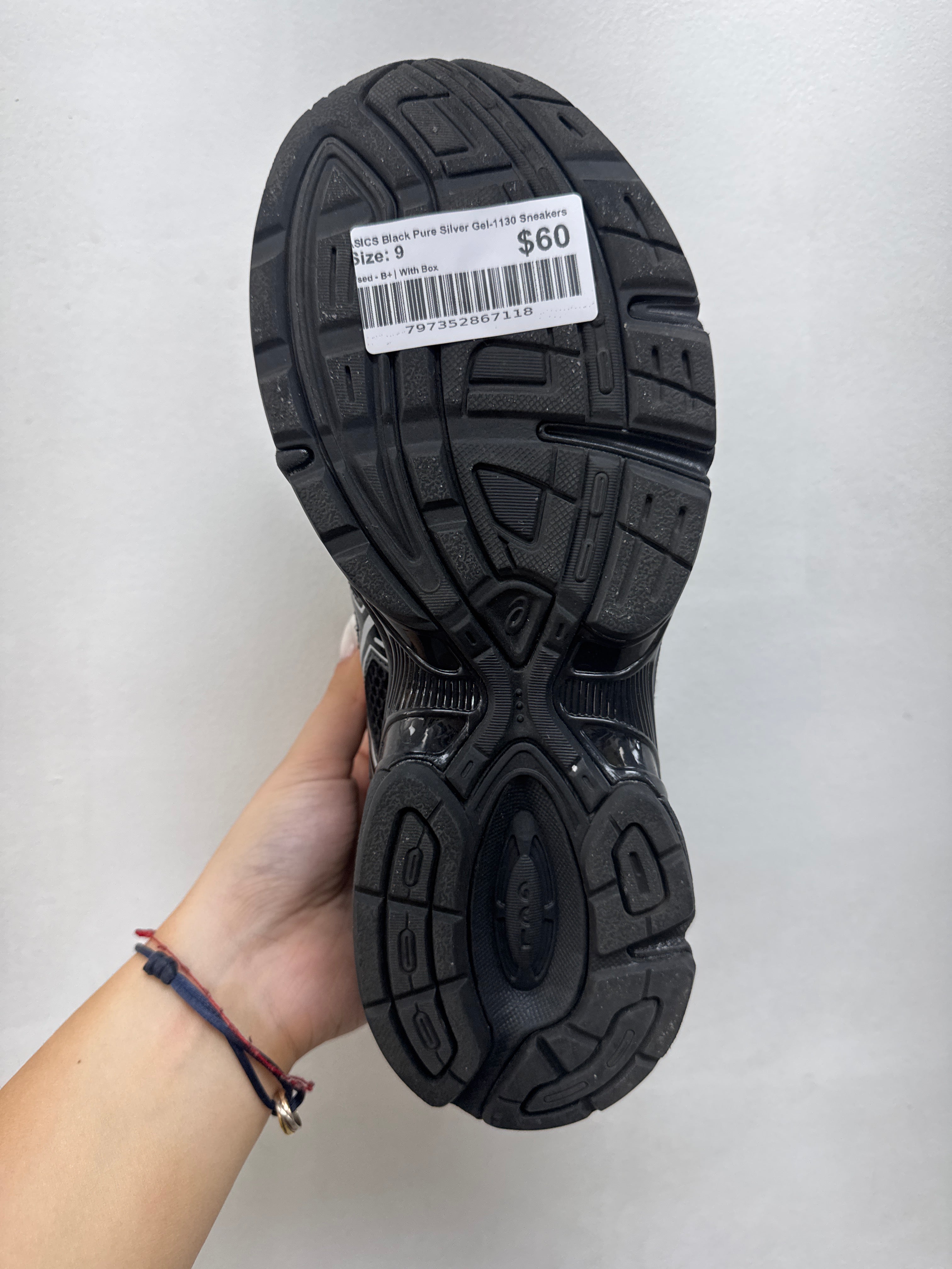 ASICS Black Pure Silver Gel-1130 Sneakers