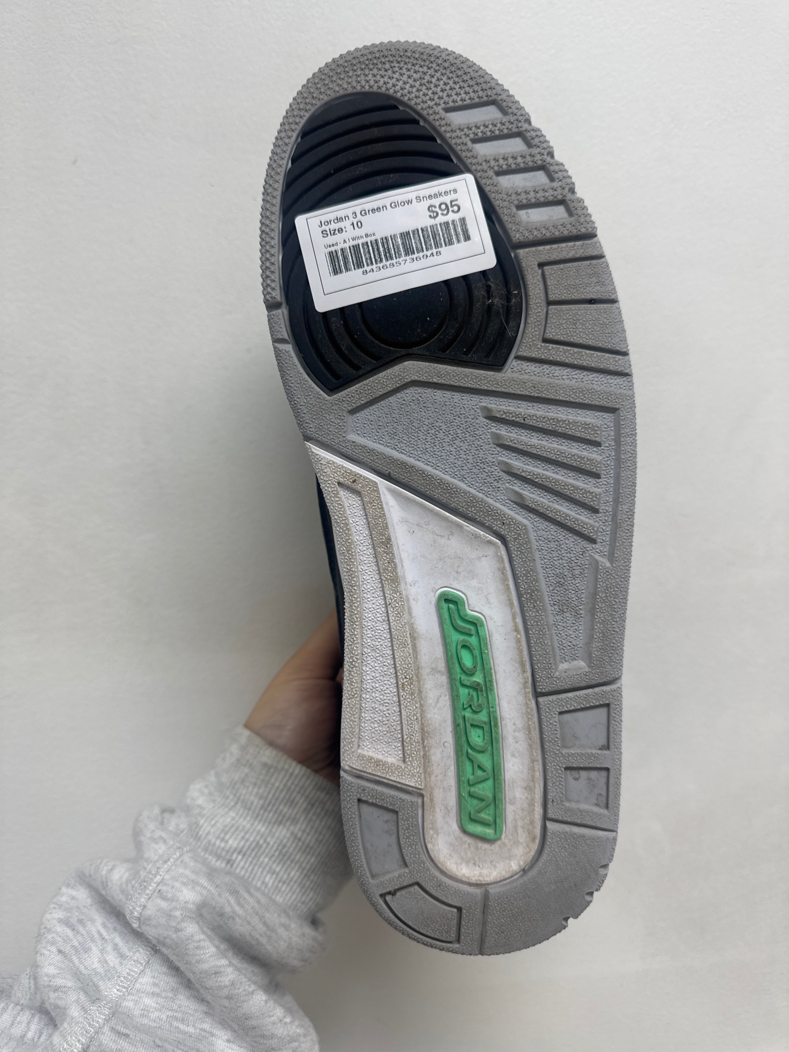 Jordan 3 Green Glow Sneakers