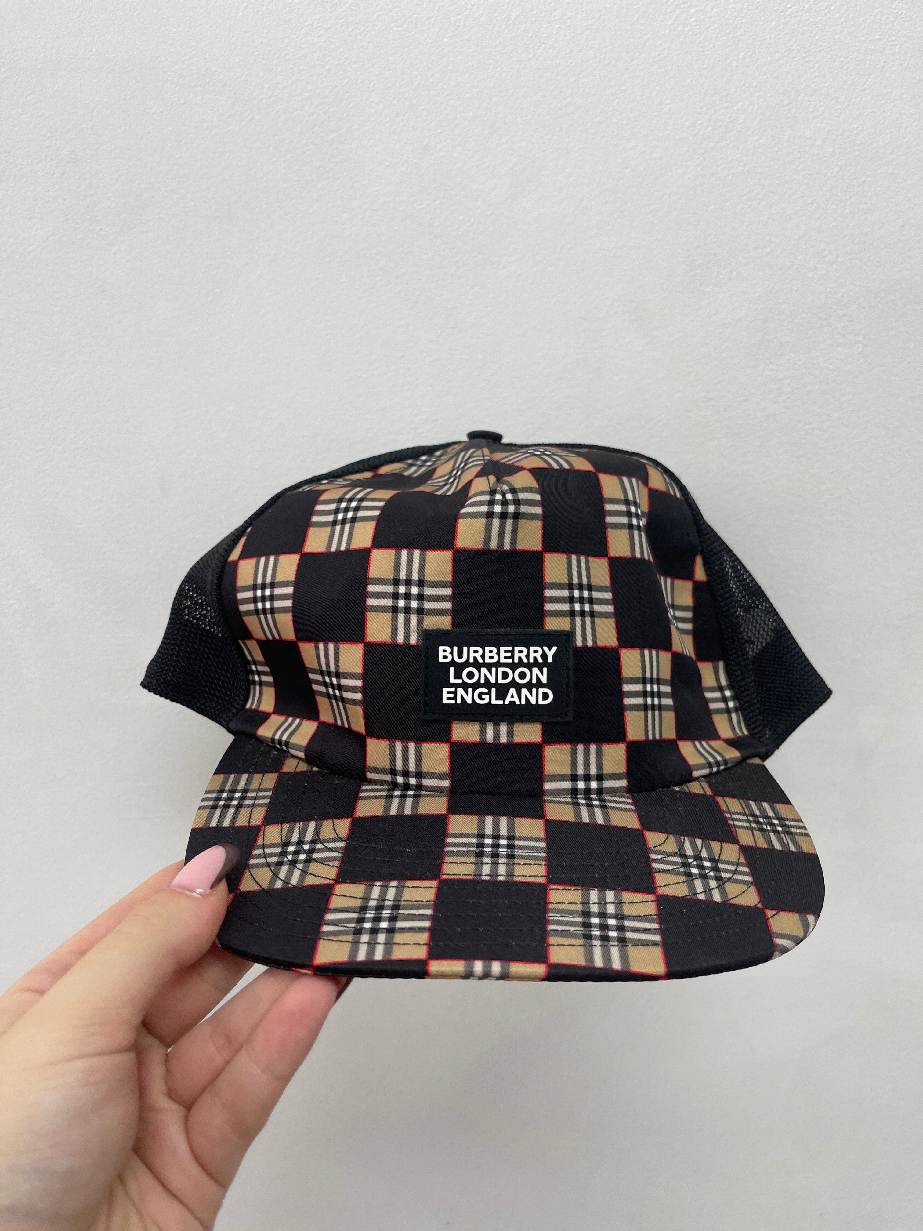 Burberry Monogram Checkered Board Cap