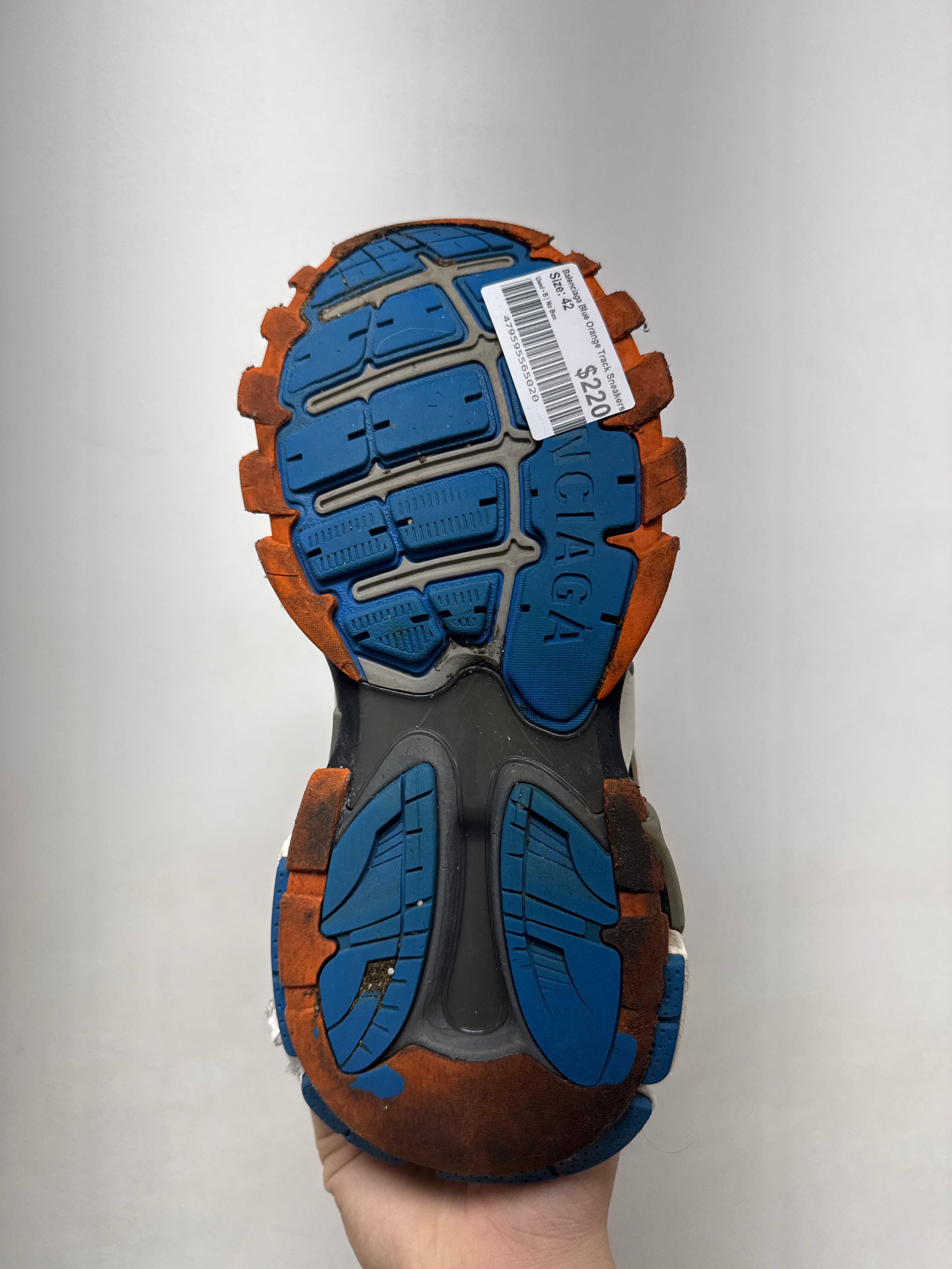 Balenciaga Blue Orange Track Sneakers