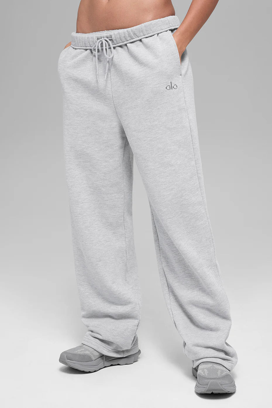 ALO 'Accolade' Grey Straight Sweatpants