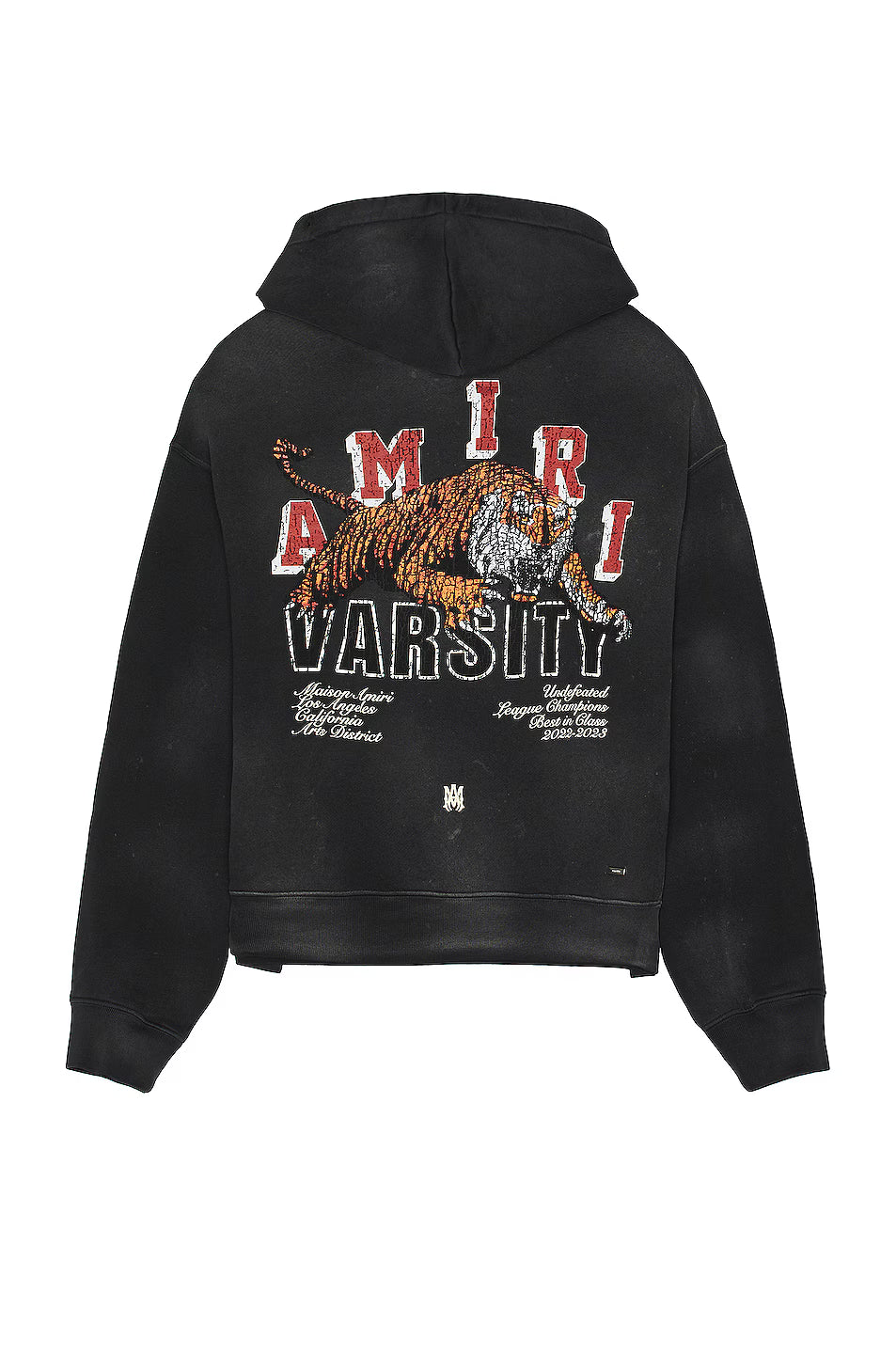 Amiri 'Tiger Varsity' Black & White Zip Up Hoodie