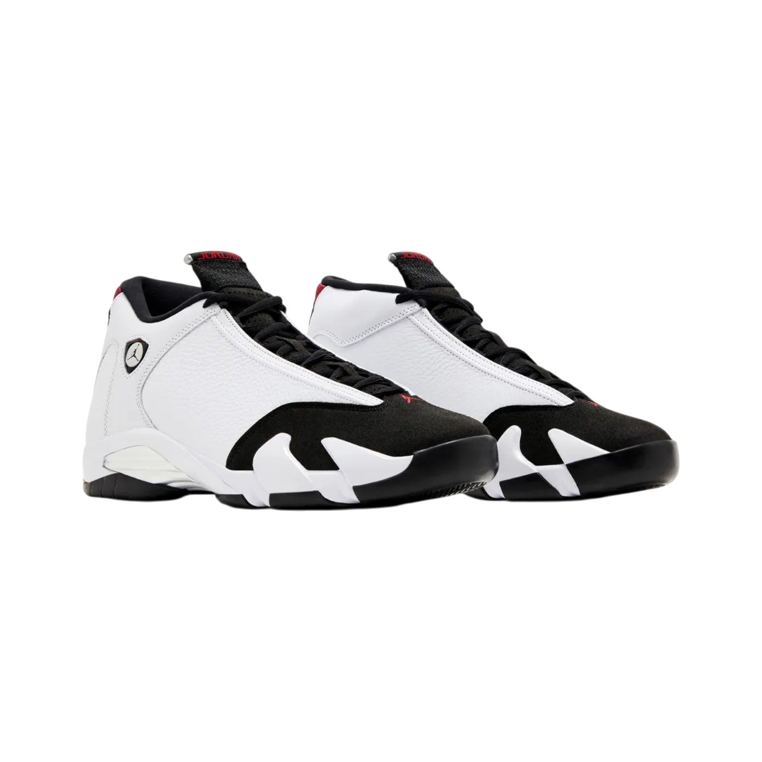 Jordan 14 'Black Toe' White & Black Sneakers