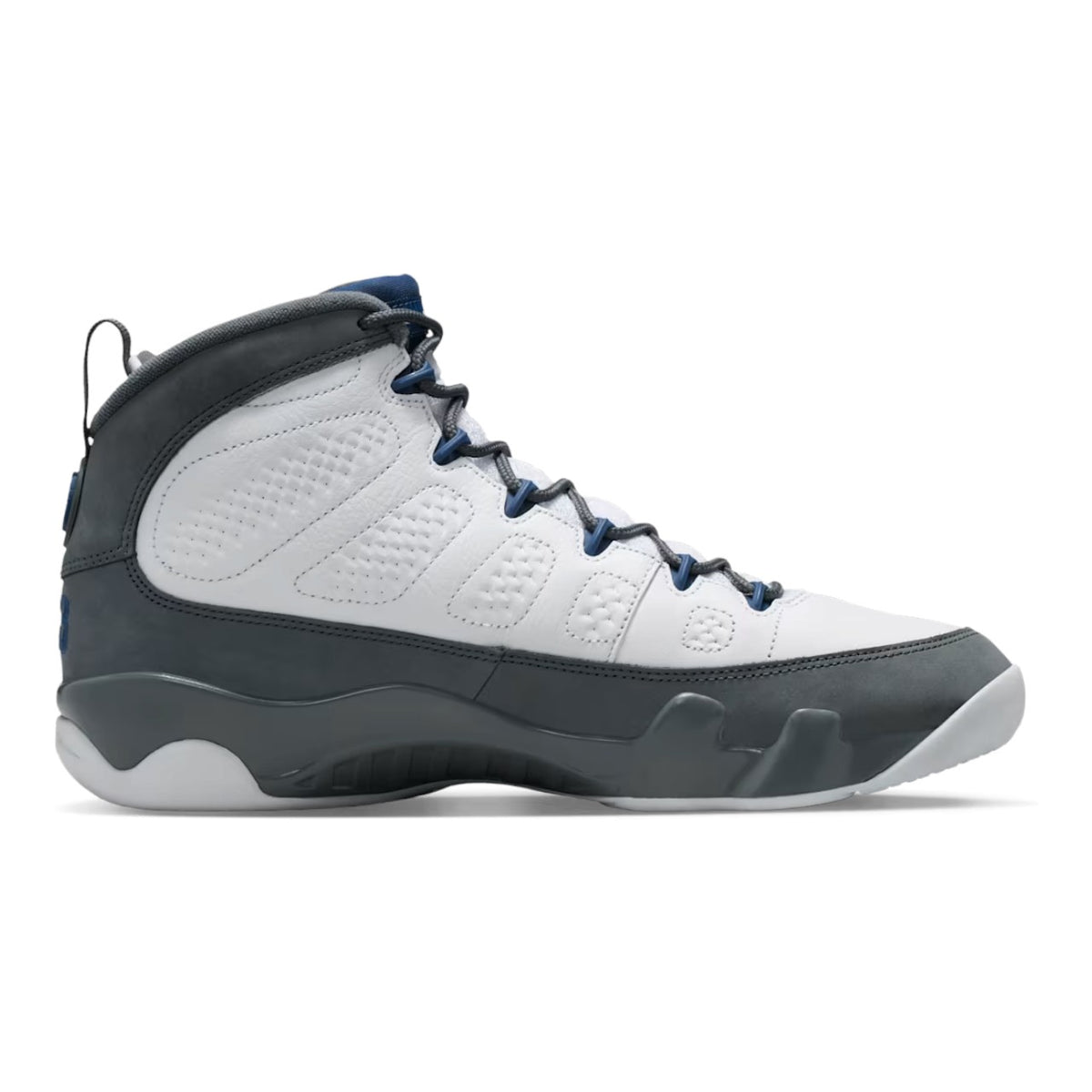 Air Jordan 9 'Flint Grey & French Blue' White & Grey Sneakers