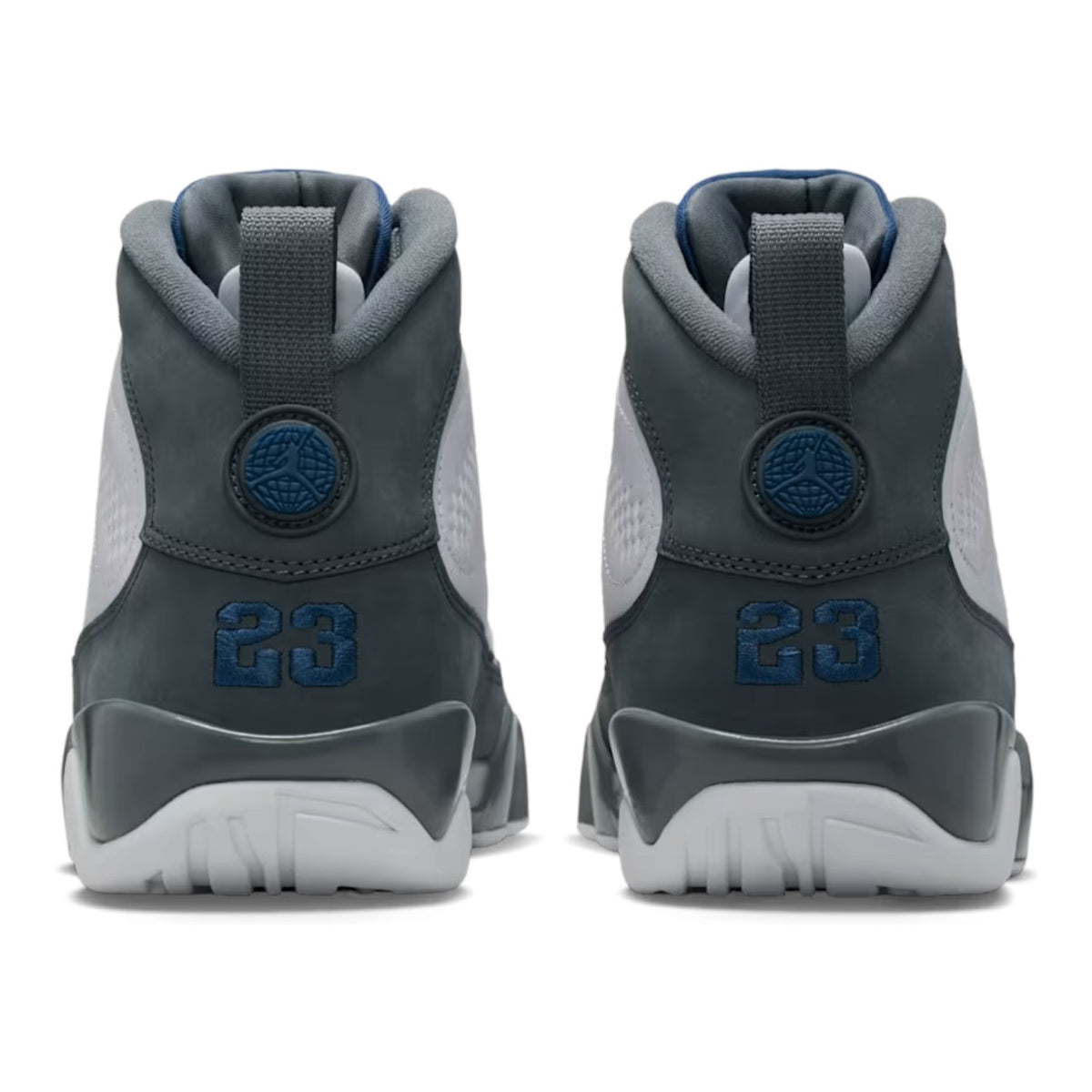 Air Jordan 9 'Flint Grey & French Blue' White & Grey Sneakers