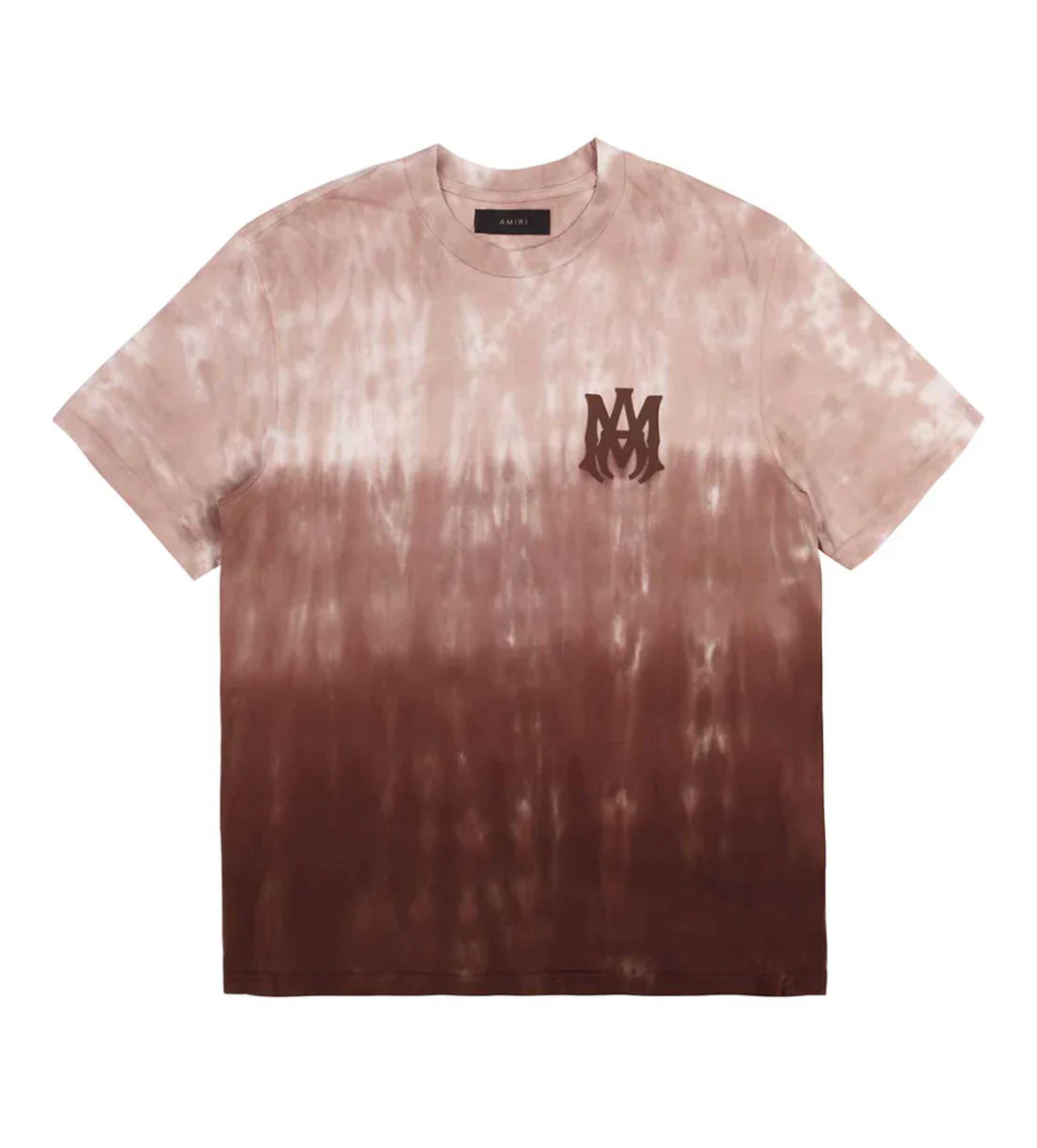 Amiri Tie Dye MA Logo Tee Brown