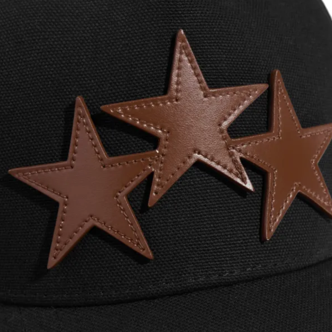 Amiri Brown 3 Star Black Trucker Hat