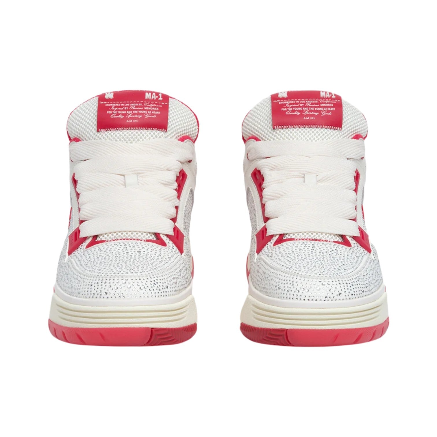 Amiri 'Crystal MA-1' White & Red Sneakers