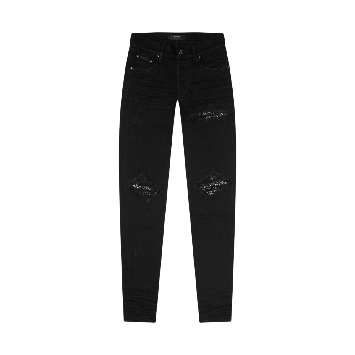 Amiri 'MX1' Black Bandana Patch & Black Jeans