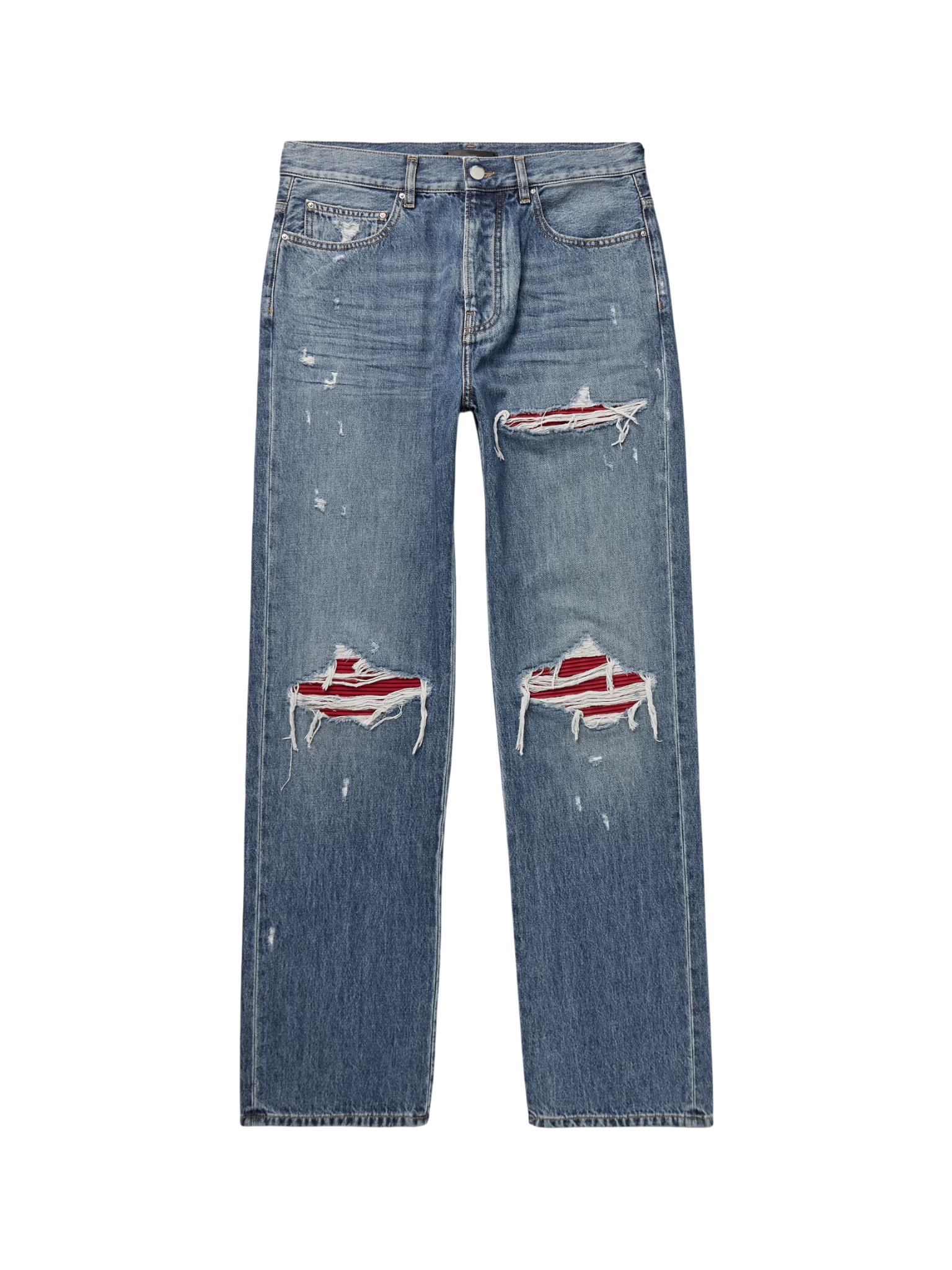 Amiri 'MX1' Blue & Red Baggy Jeans