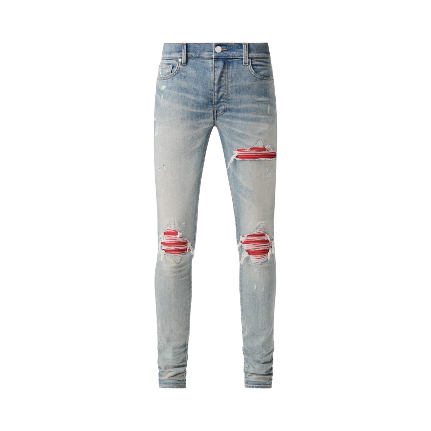 Amiri 'MX1' Blue & Red Patch Jeans