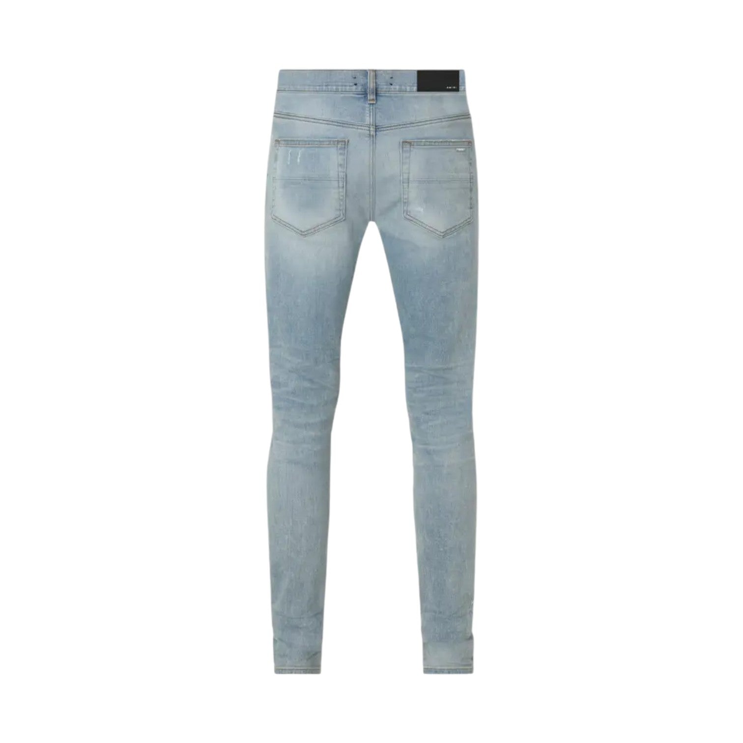 Amiri 'MX1' Yellow Patch & Light Wash Blue Jeans