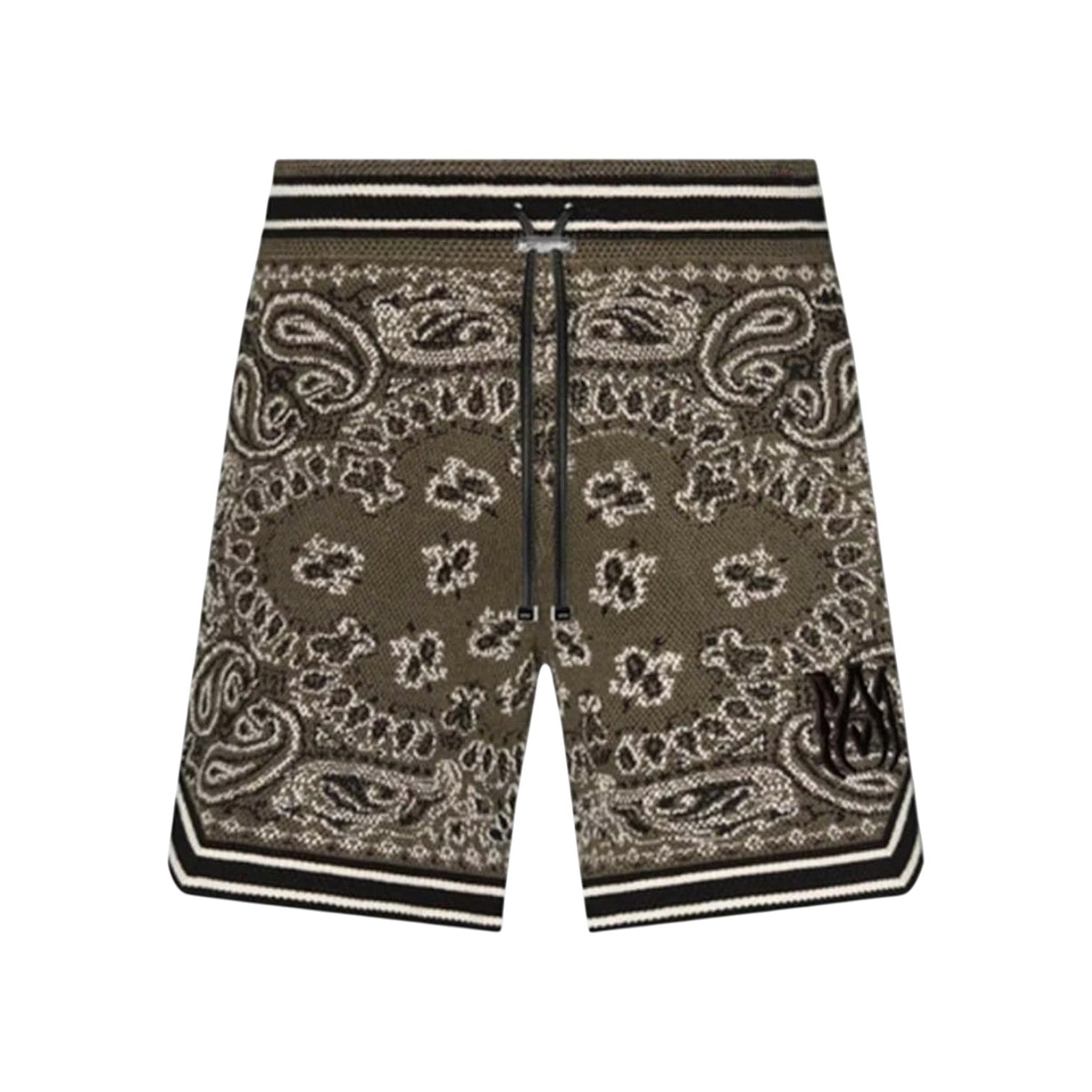 Amiri 'Paisley Bandana' Green Shorts