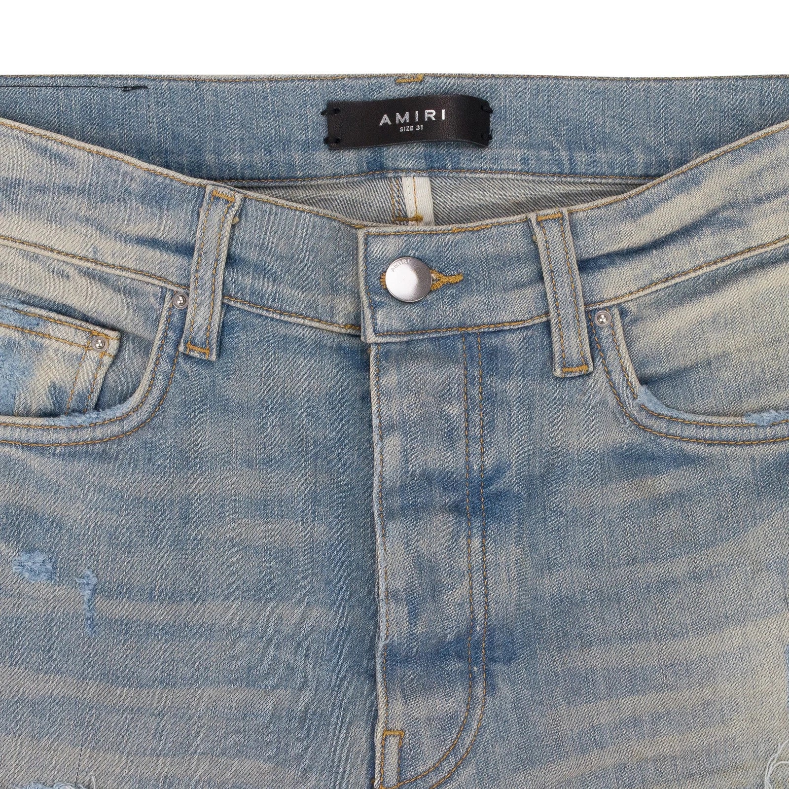 Amiri 'Thrasher Lunar New Year' Light Wash Indigo Jeans