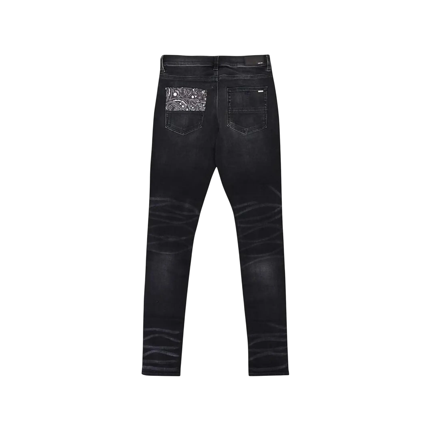 Amiri 'Vintage Bandana Art Patch' Black Jeans