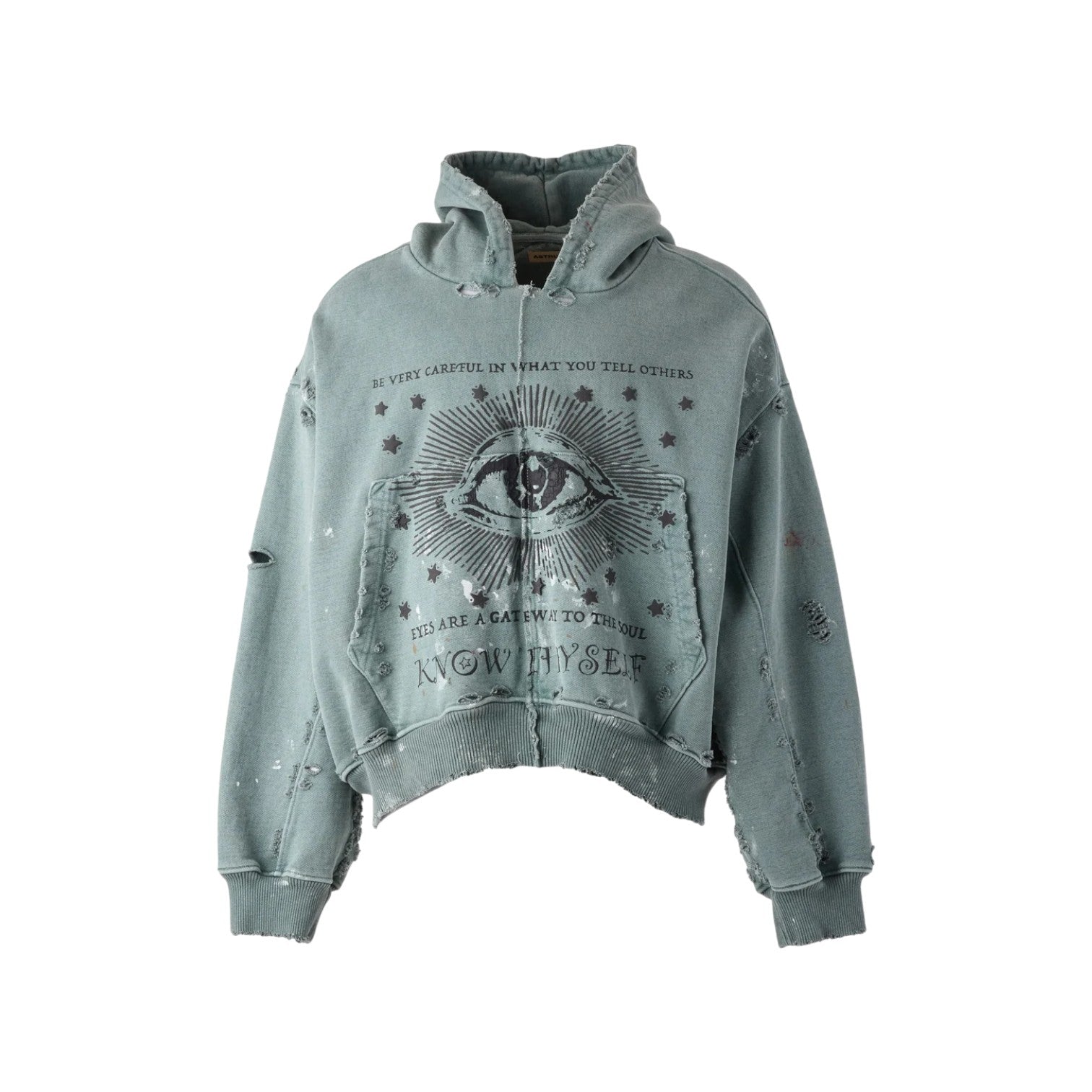 Astrum 'Know Thyself' Sea Moss Zip Up Hoodie