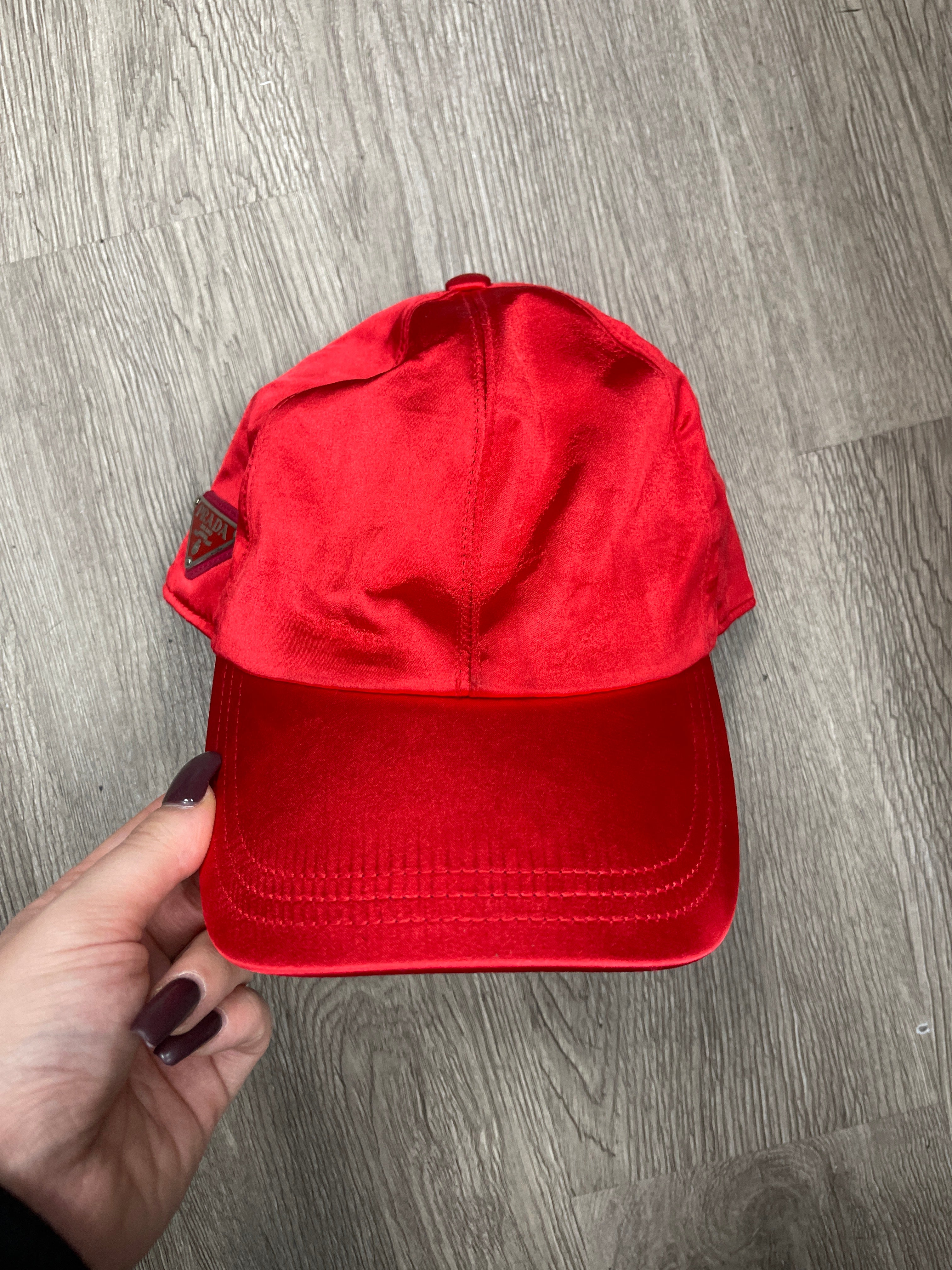 Prada Red Nylon Hat