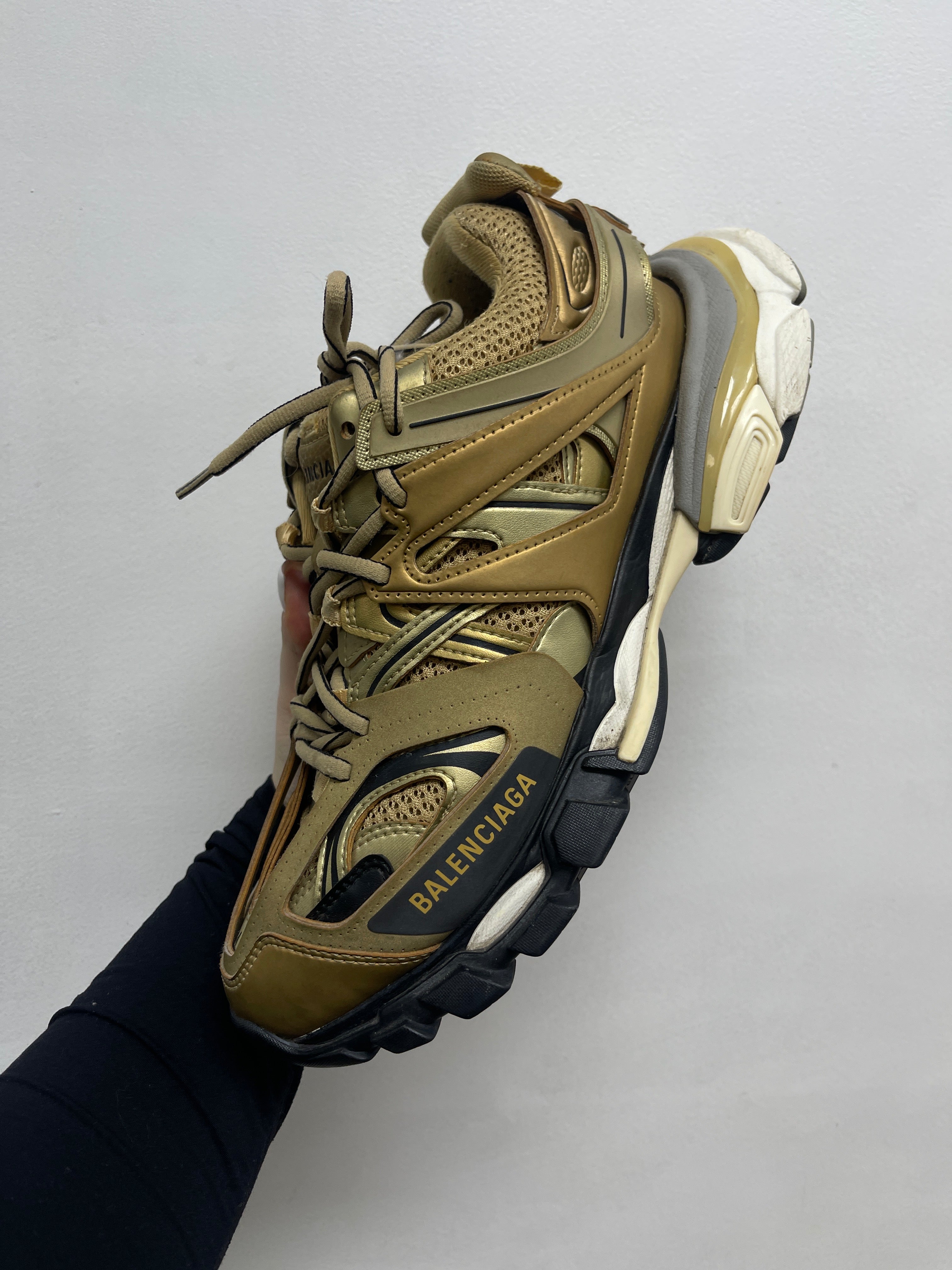 Balenciaga Gold Track Sneakers