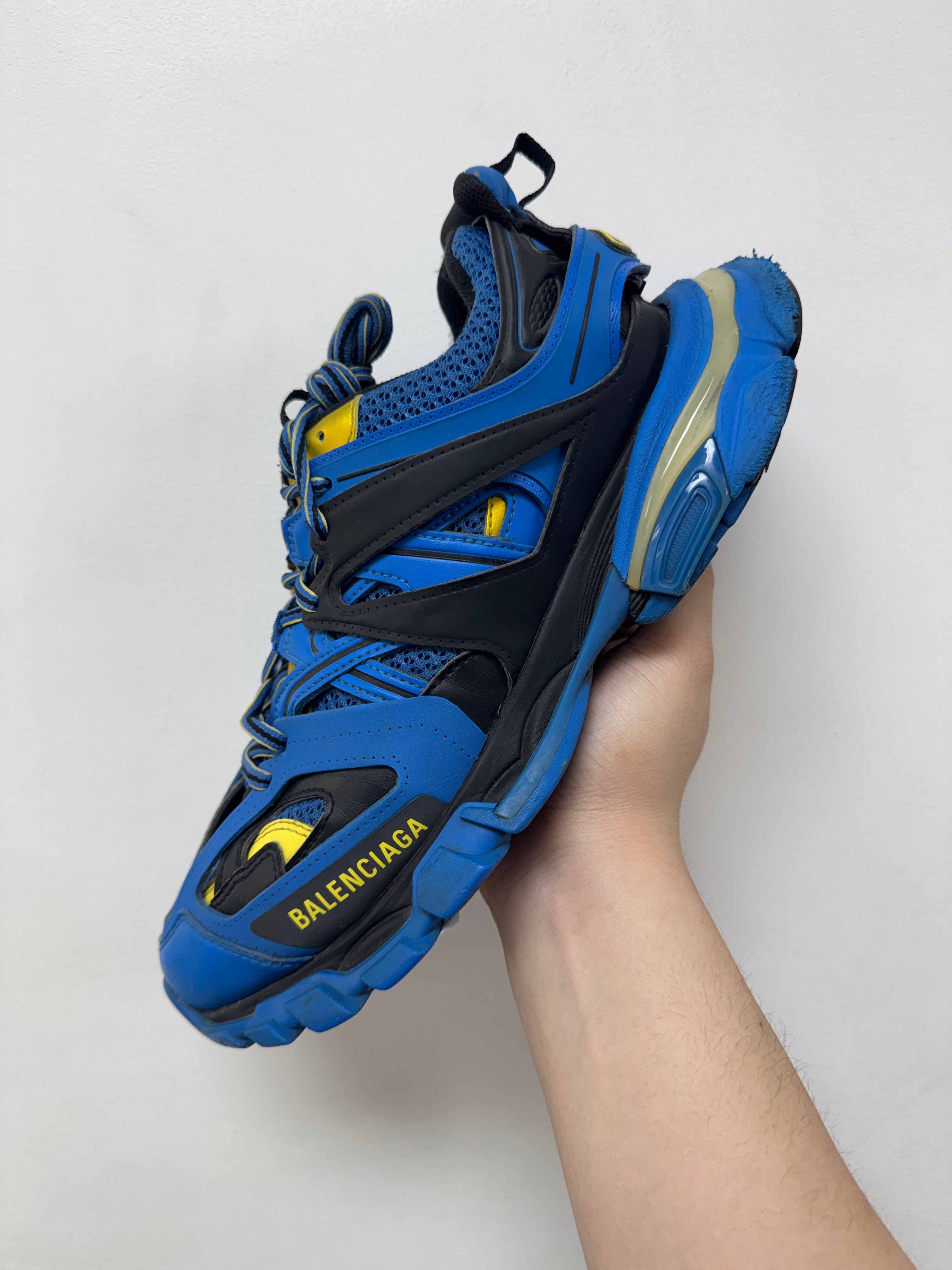 Balenciaga Blue Yellow Track Sneakers