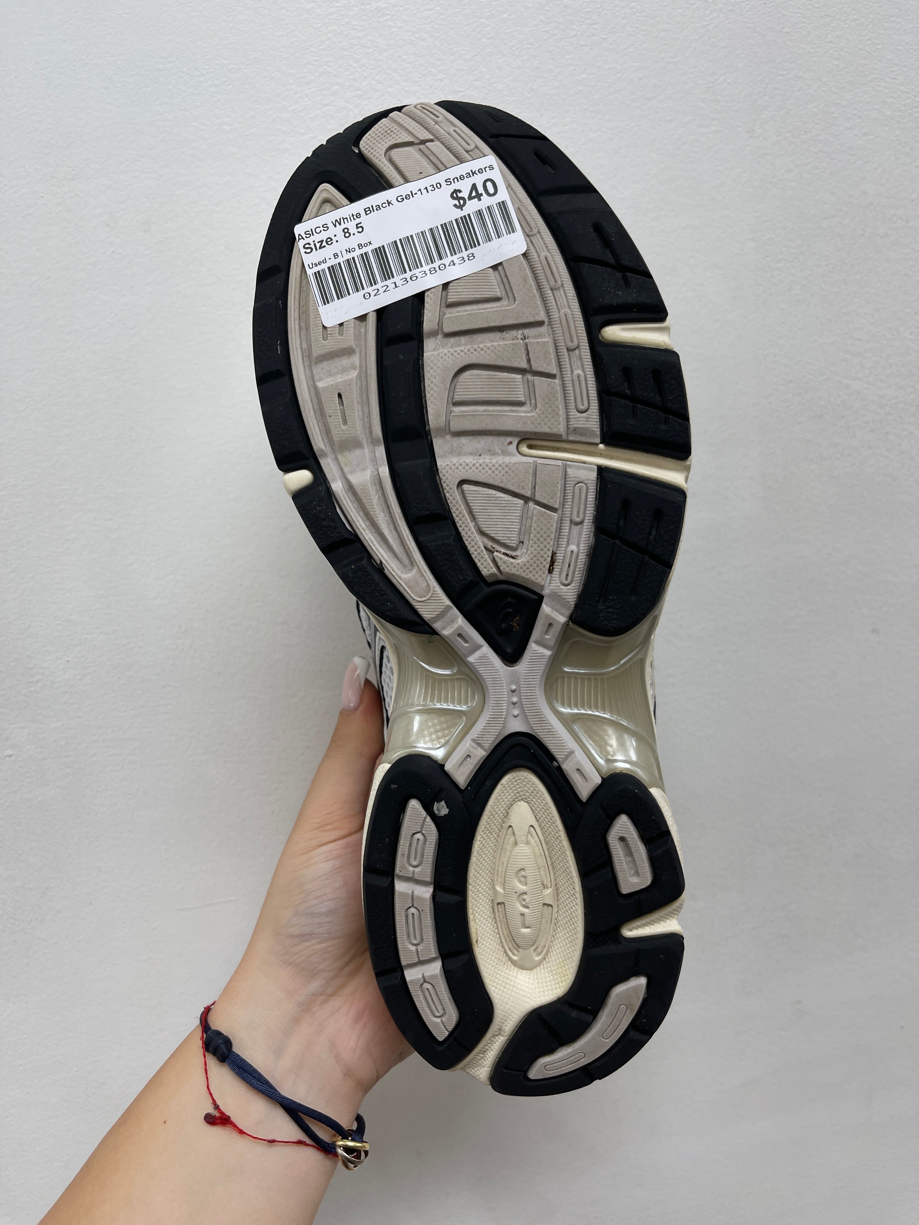 ASICS White Black Gel-1130 Sneakers