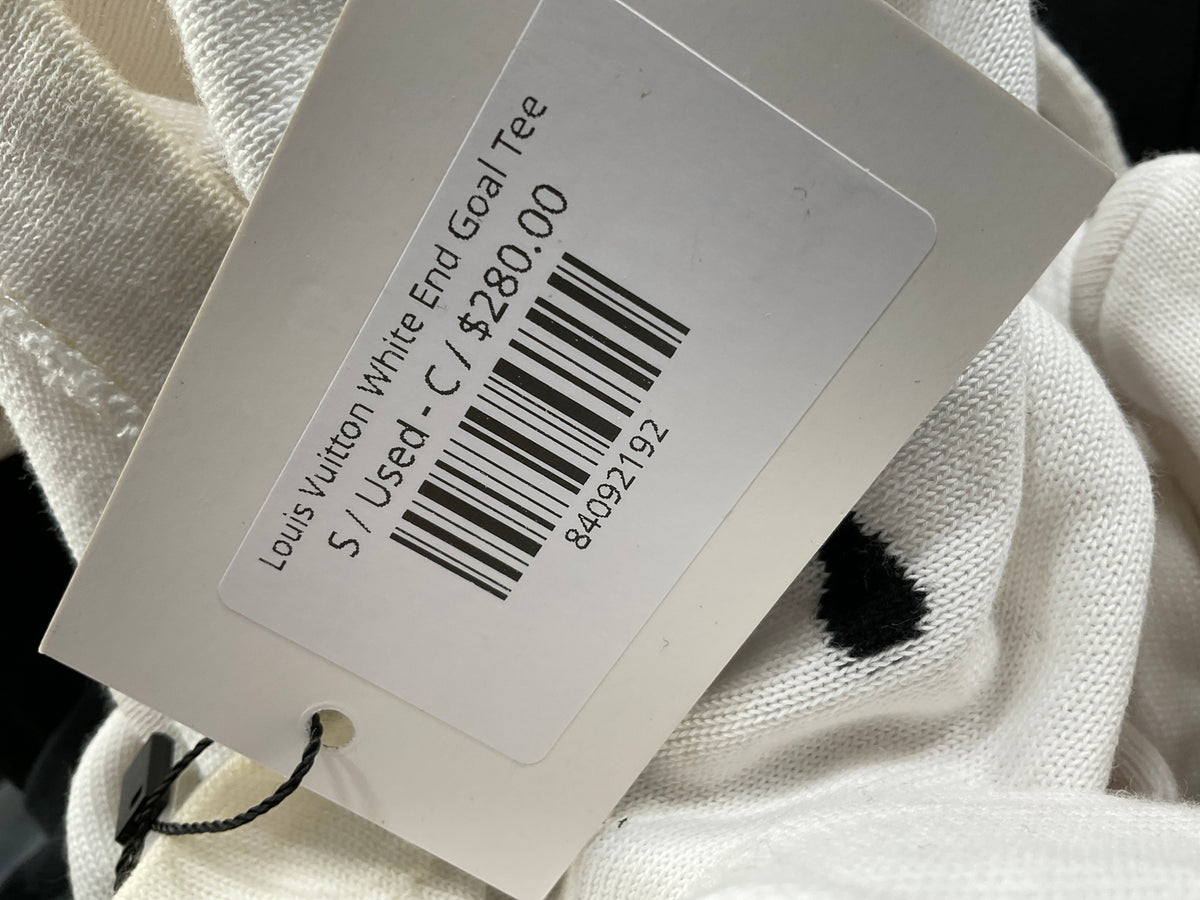 Louis Vuitton White End Goal Tee
