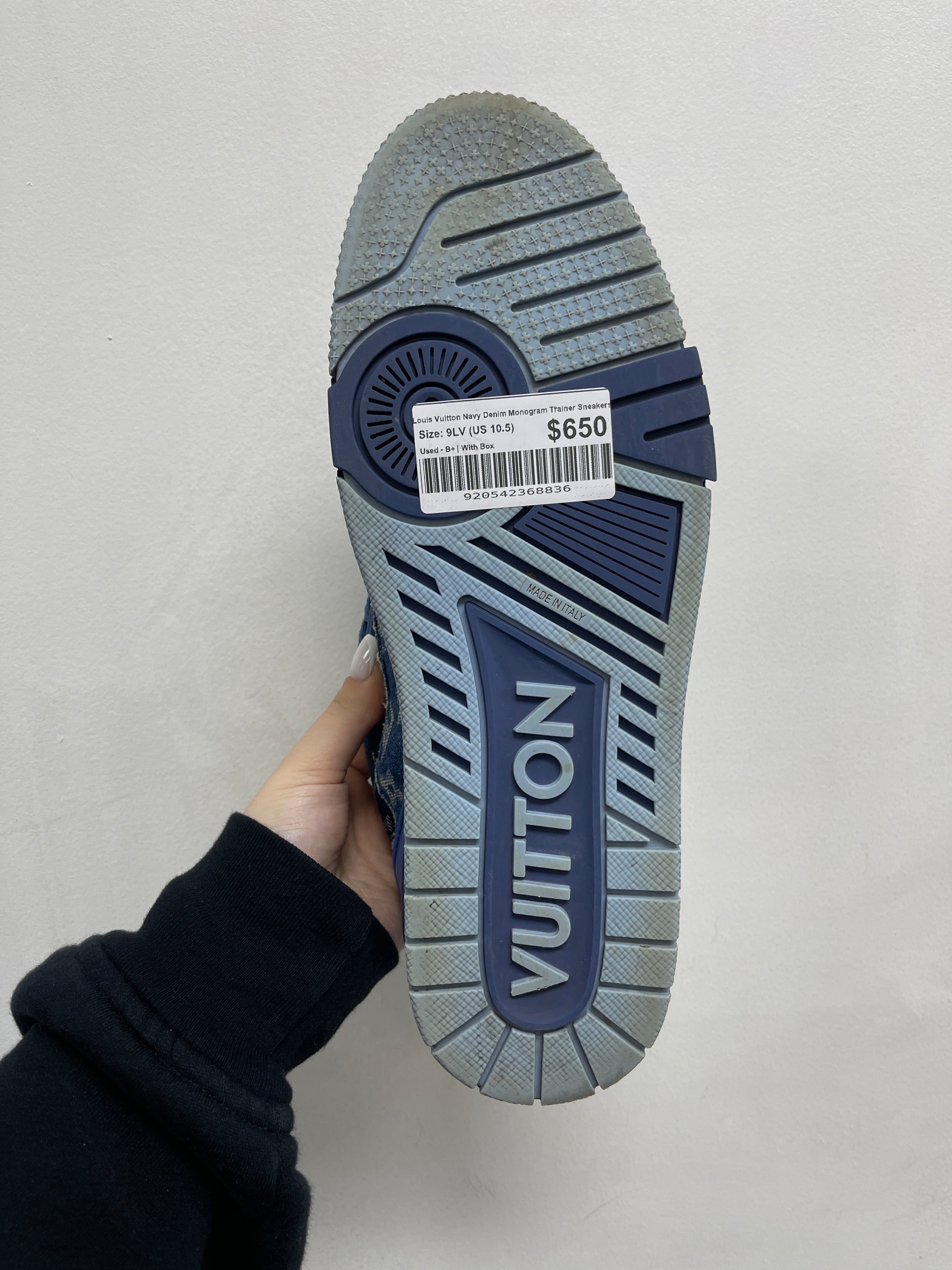 Louis Vuitton Navy Denim Monogram Trainer Sneakers