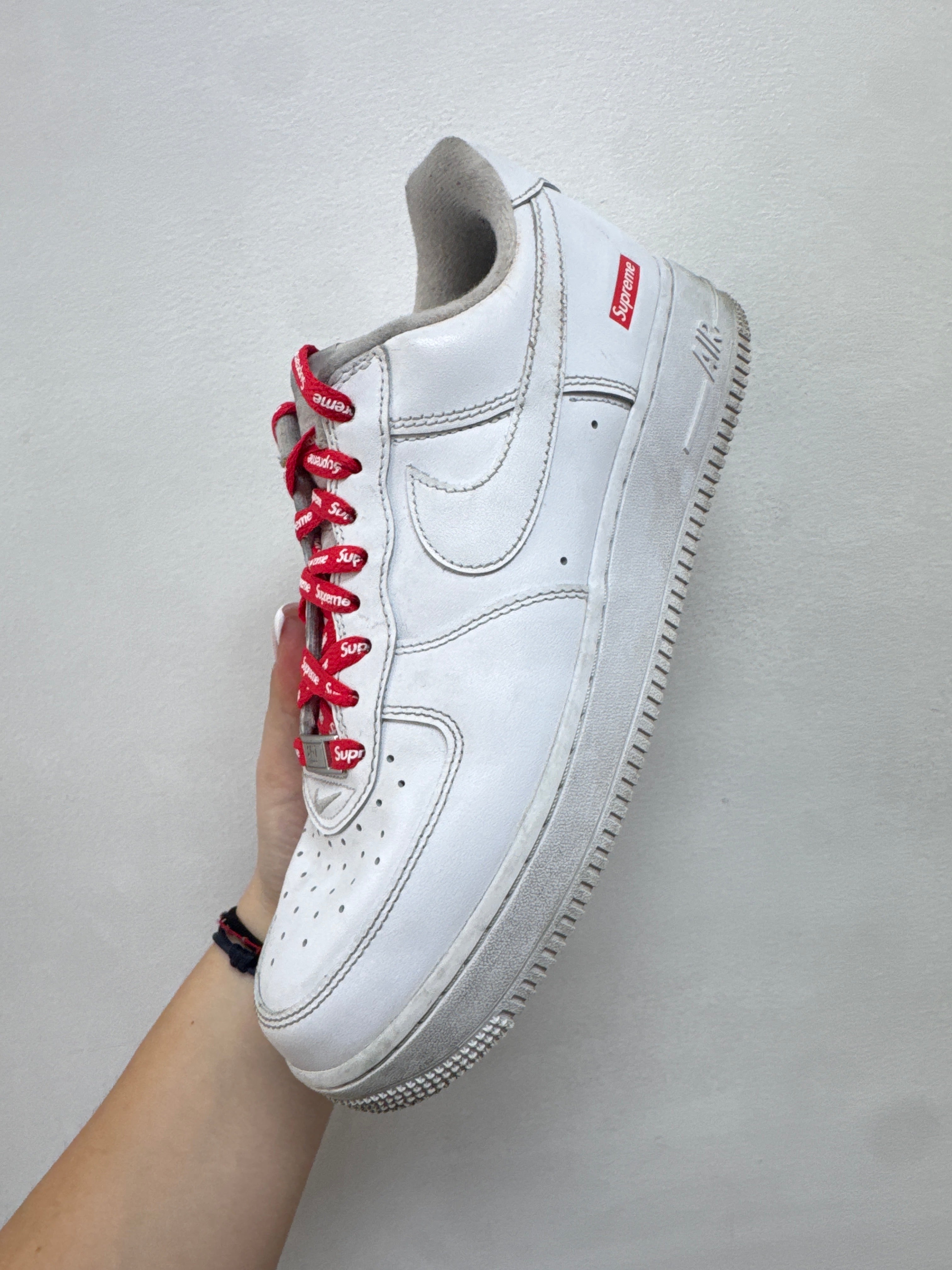 Supreme White Supreme AF1 Sneakers
